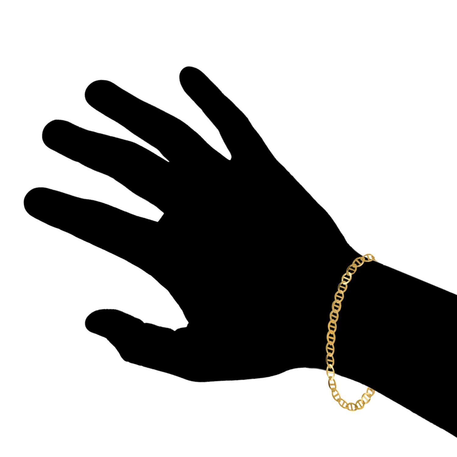14 Karat massives Gelbgold 1,2 mm Mariner Kette Halskette Verschluss - 16 18 20 - Bild 13 von 19