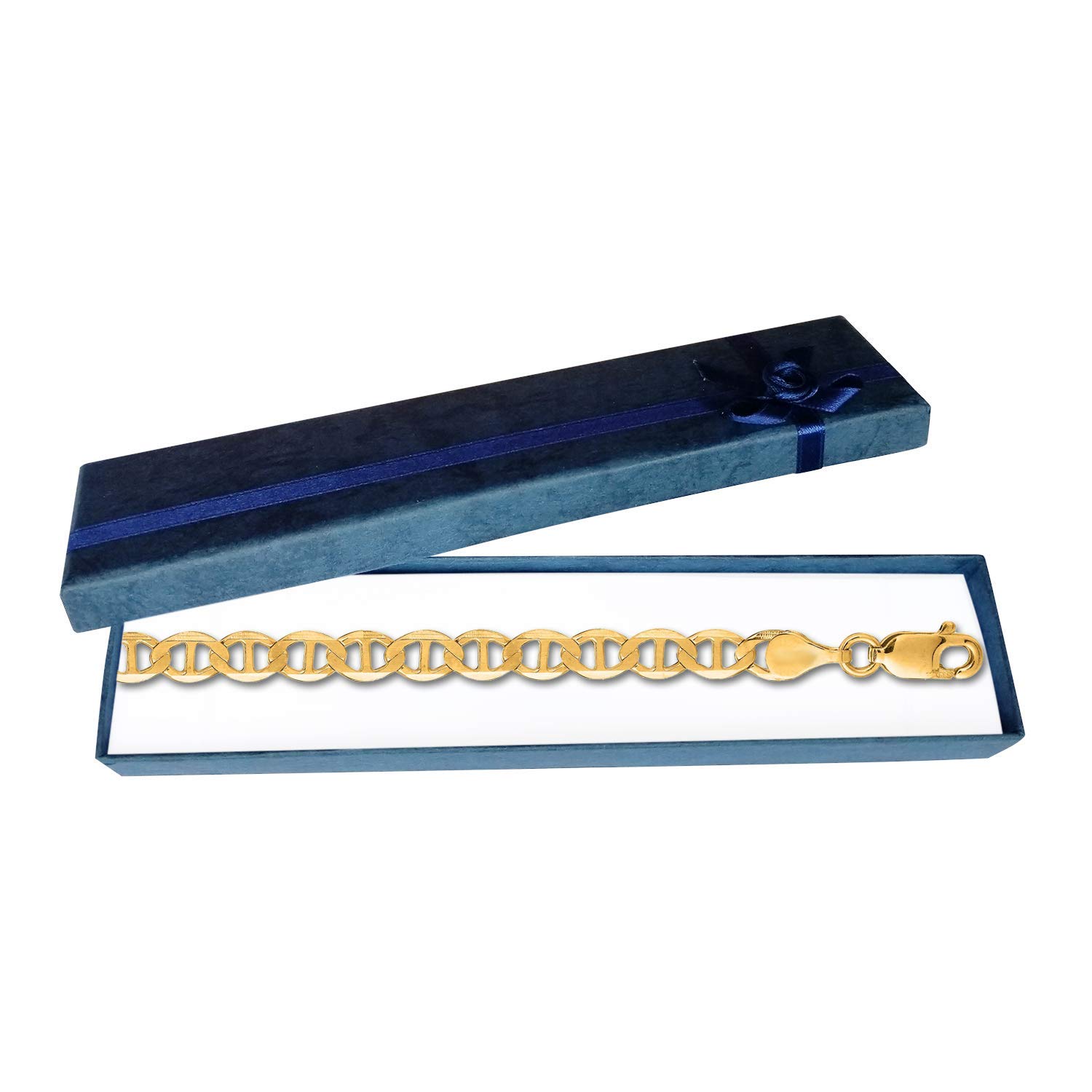 14 Karat massives Gelbgold 1,2 mm Mariner Kette Halskette Verschluss - 16 18 20 - Bild 12 von 19