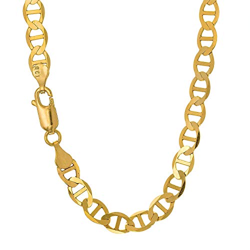 14 Karat massives Gelbgold 1,2 mm Mariner Kette Halskette Verschluss - 16 18 20 - Bild 8 von 19