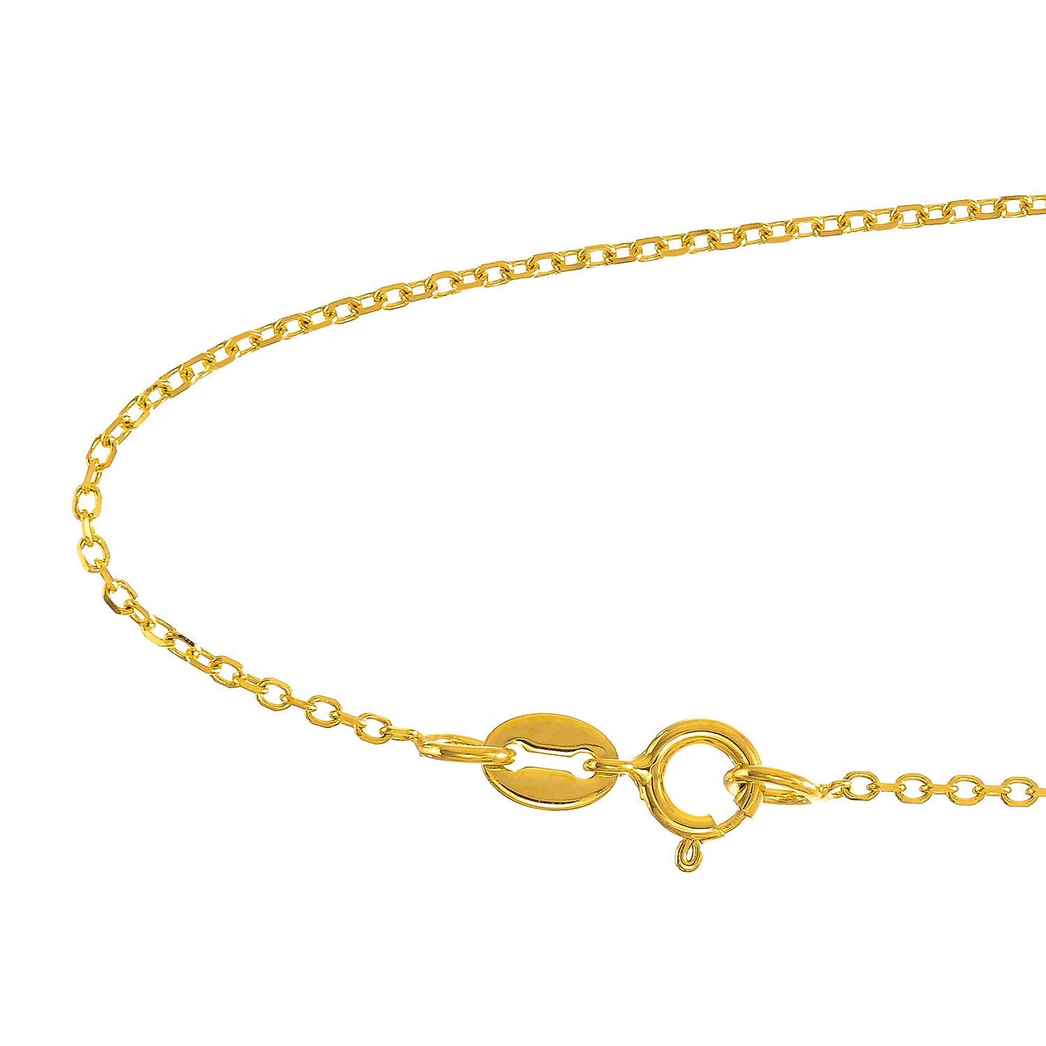 14 Karat Gold gelb weiß oder rose 0,8 mm Zopfkette Halskette Karabinerverschluss - Bild 29 von 40