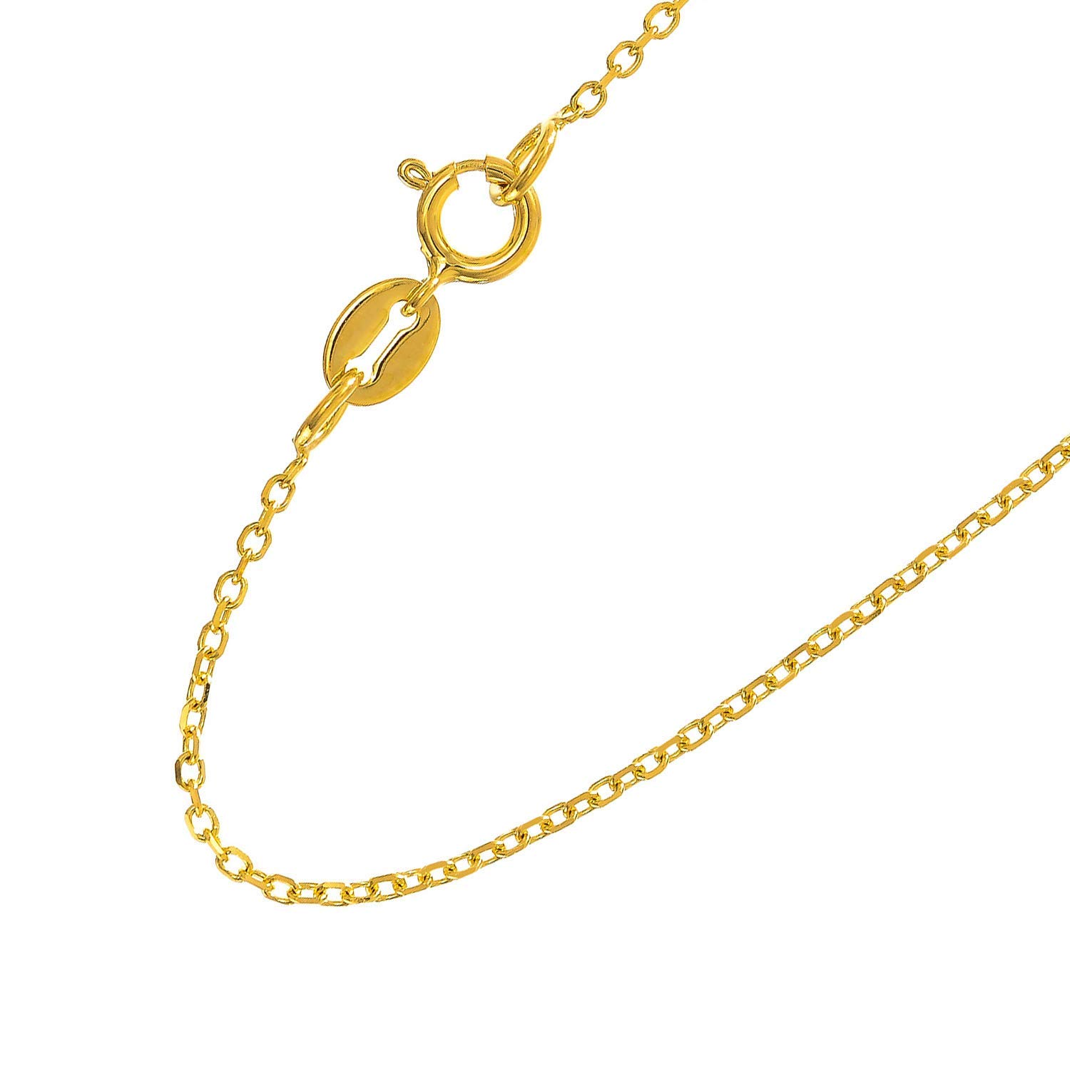 14 Karat Gold gelb weiß oder rose 0,8 mm Zopfkette Halskette Karabinerverschluss - Bild 28 von 40