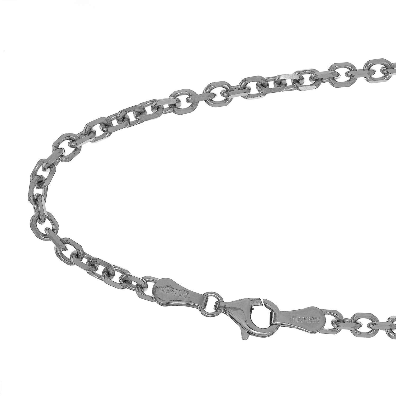 14k Gold Yellow White Or Rose 1.1 mm Cable Chain Necklace Spring Ring Clasp - Bild 21 von 29