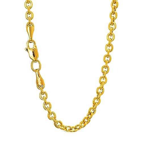 Collar de cadena forsantina de oro 14k amarillo o blanco de 2,2 mm, garra de langosta - Imagen 10 de 33