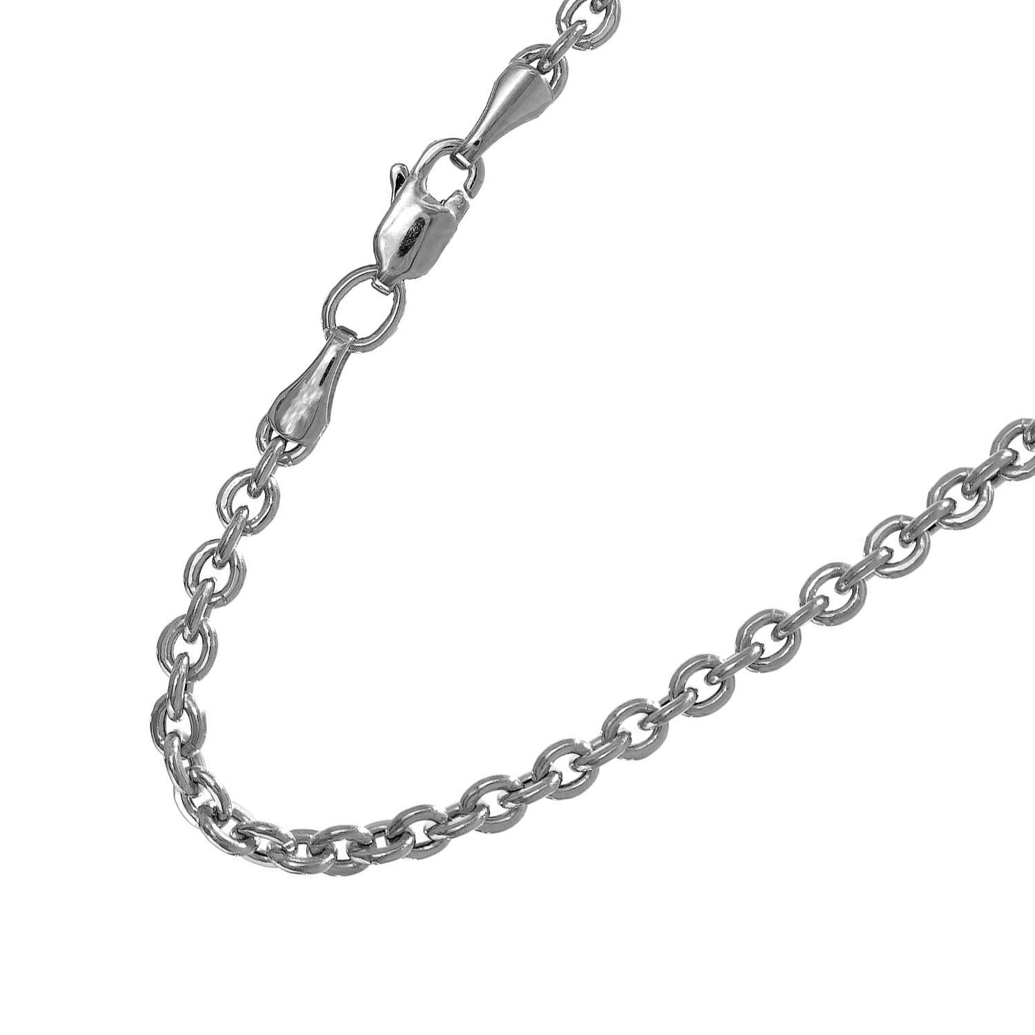 Collar de cadena forsantina de oro 14k amarillo o blanco de 2,2 mm, garra de langosta - Imagen 20 de 33