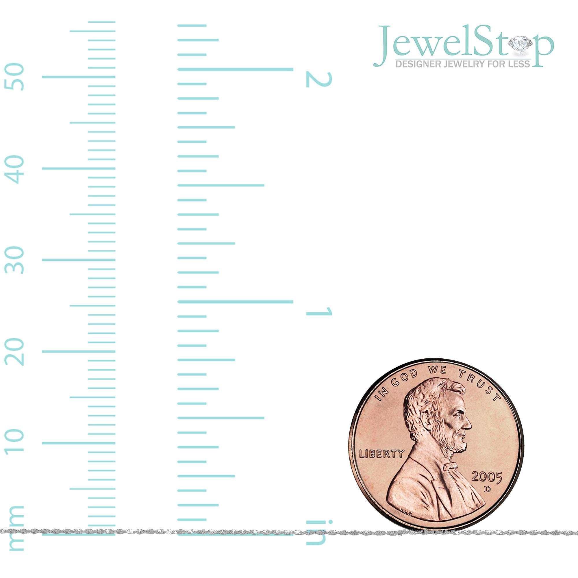 14K Gelb- oder Weißgold 1,5 mm Singapur Kette Fußkettchen Halskette 10" Federring - Bild 20 von 20