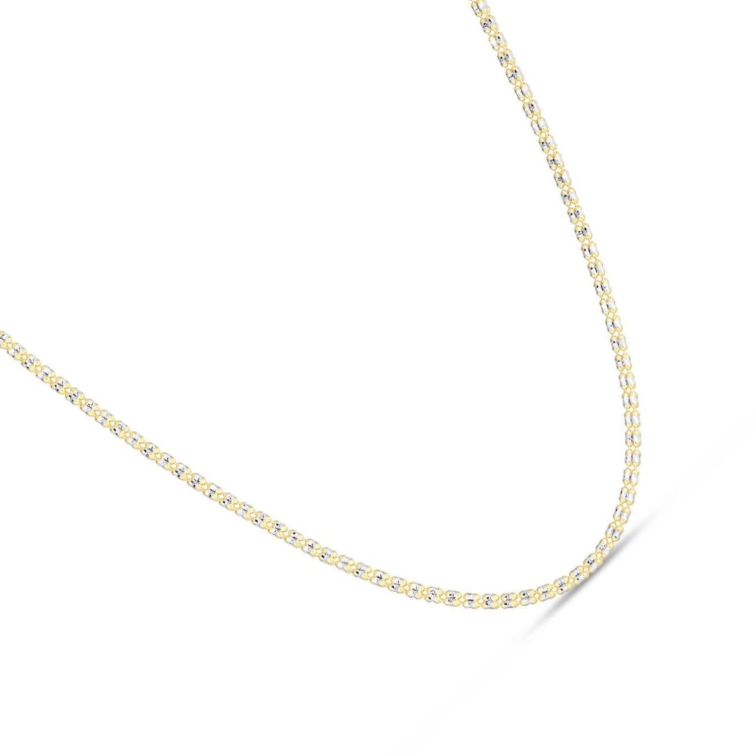 JewelStop 14K Bicolor Gold 2,74mm Diamantschliff Strukturiert Iced Kette Karabinerverschluss - Bild 11 von 25