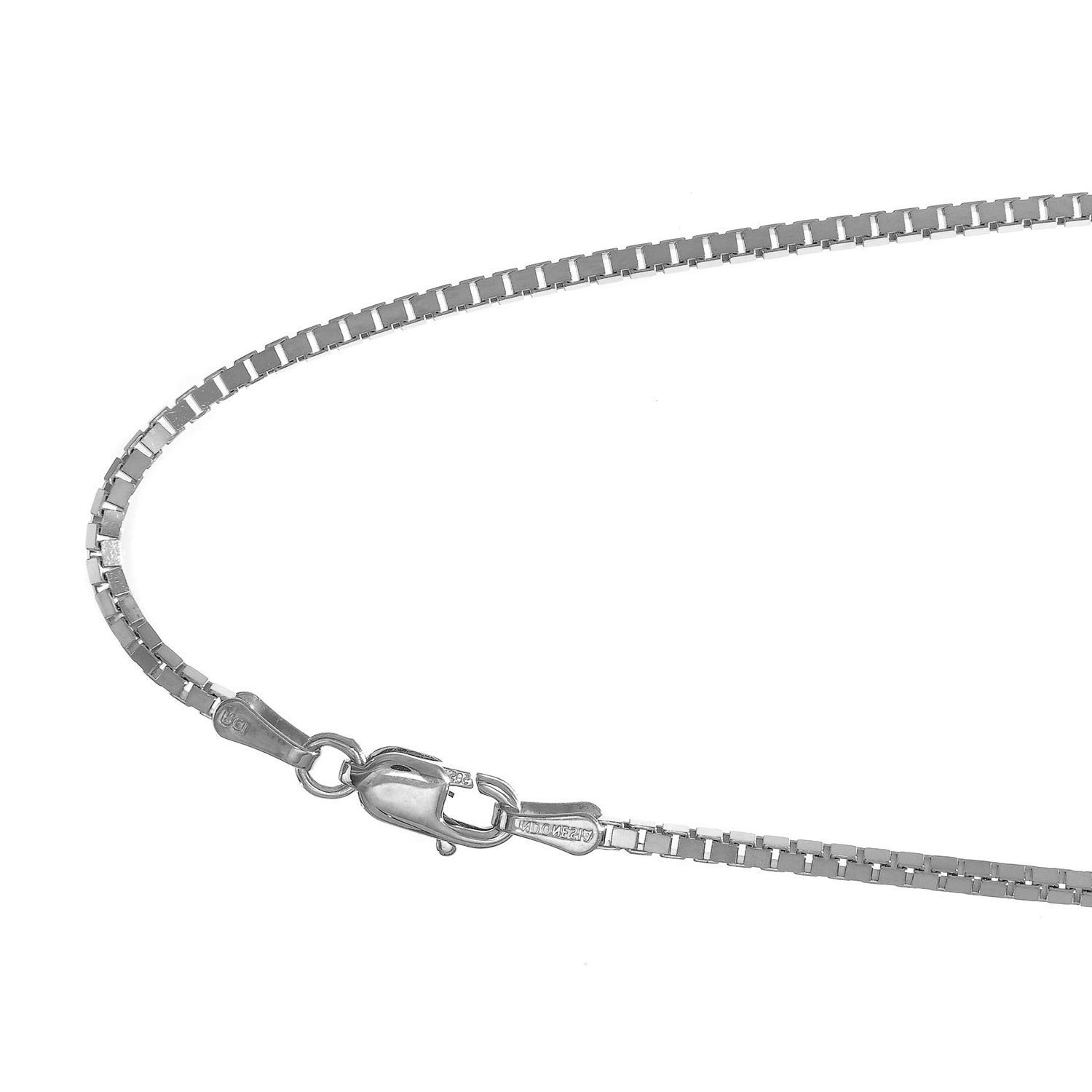 14k Solid Gold Yellow Or White 1.1 mm Box Chain Necklace - 16 18 20 22 24 30 - Picture 17 of 18
