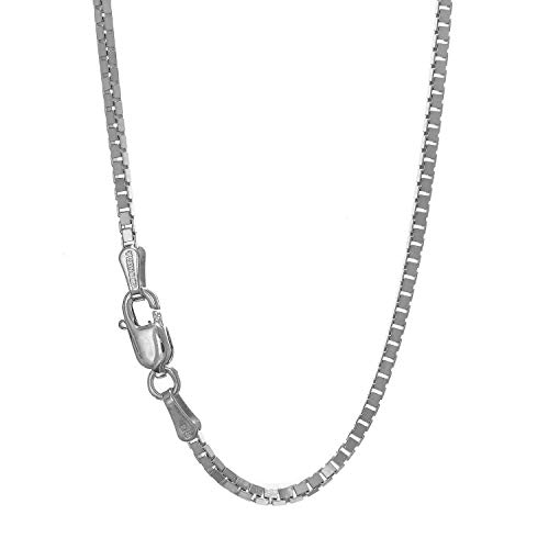14k Solid Gold Yellow Or White 1.1 mm Box Chain Necklace - 16 18 20 22 24 30 - Picture 13 of 18