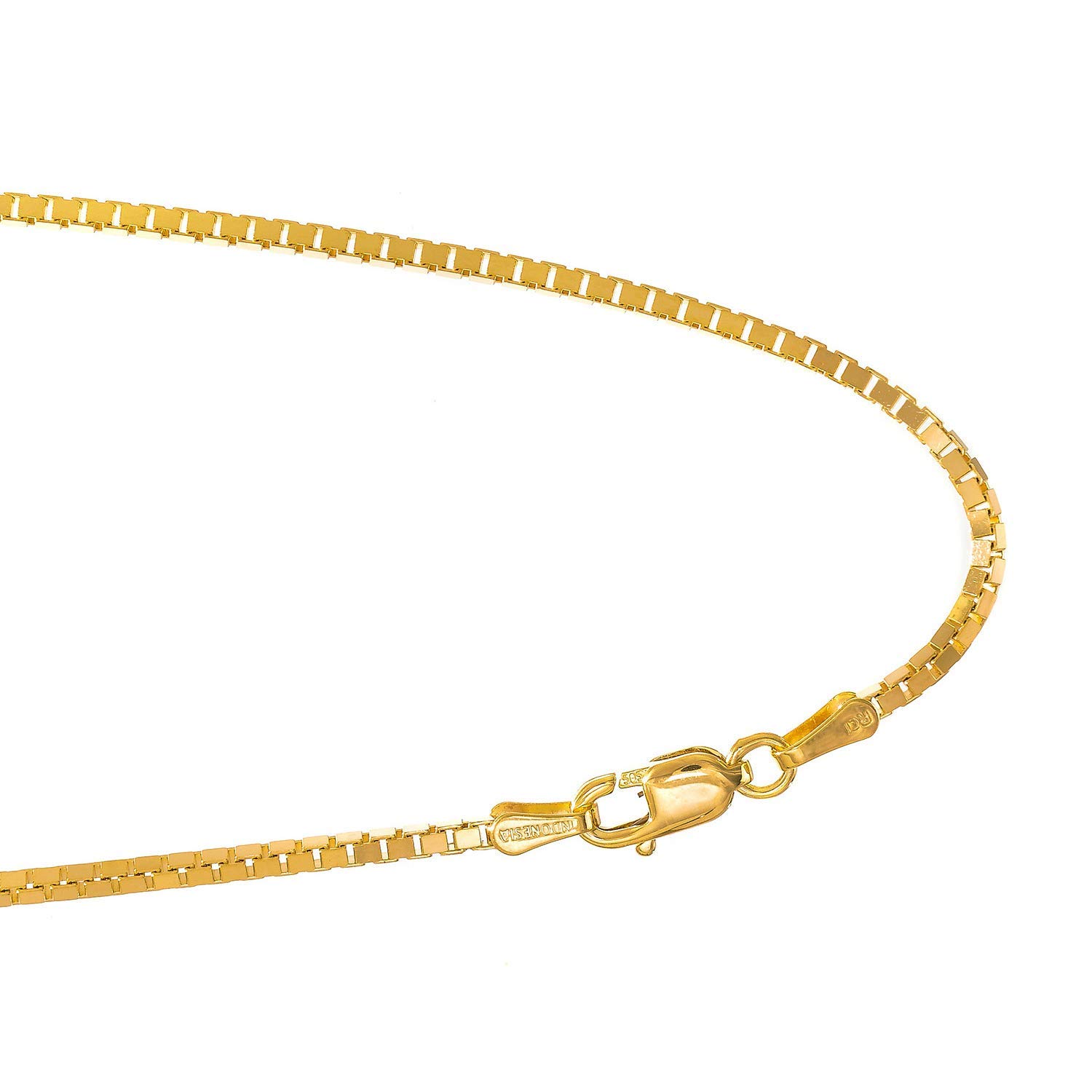 14k Solid Gold Yellow Or White 1.6 mm Box Chain Necklace - 16 18 20 22 24 30 - Bild 12 von 36
