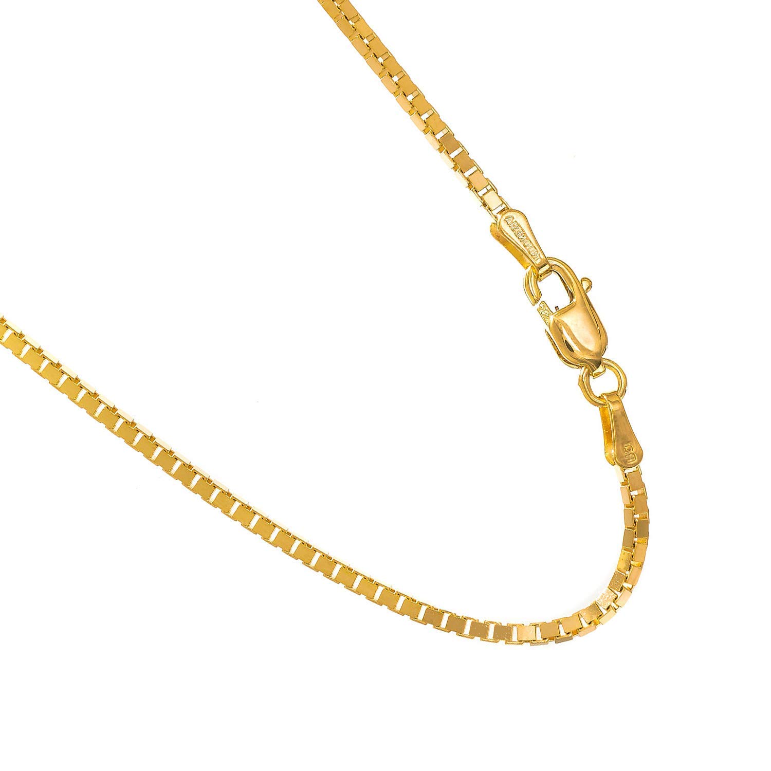 14k Solid Gold Yellow Or White 1.6 mm Box Chain Necklace - 16 18 20 22 24 30 - Bild 10 von 36