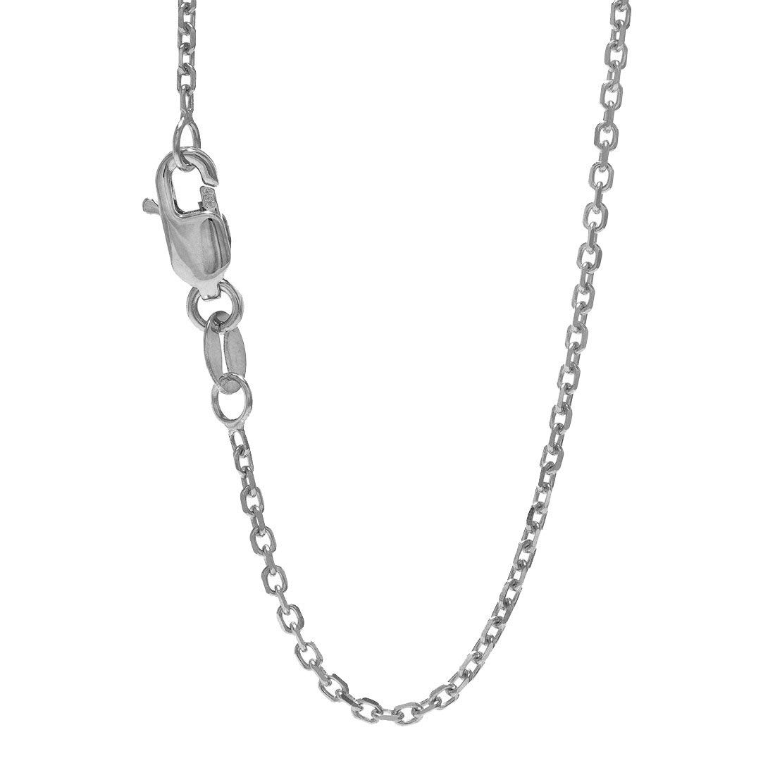 14k Gold Yellow White Or Rose 1.1 mm Cable Chain Necklace Spring Ring Clasp - Bild 29 von 29