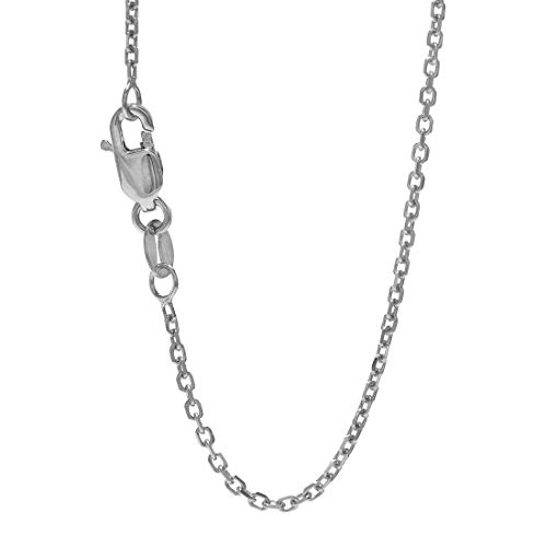 14k Gold Yellow White Or Rose 1.1 mm Cable Chain Necklace Spring Ring Clasp - Bild 28 von 29
