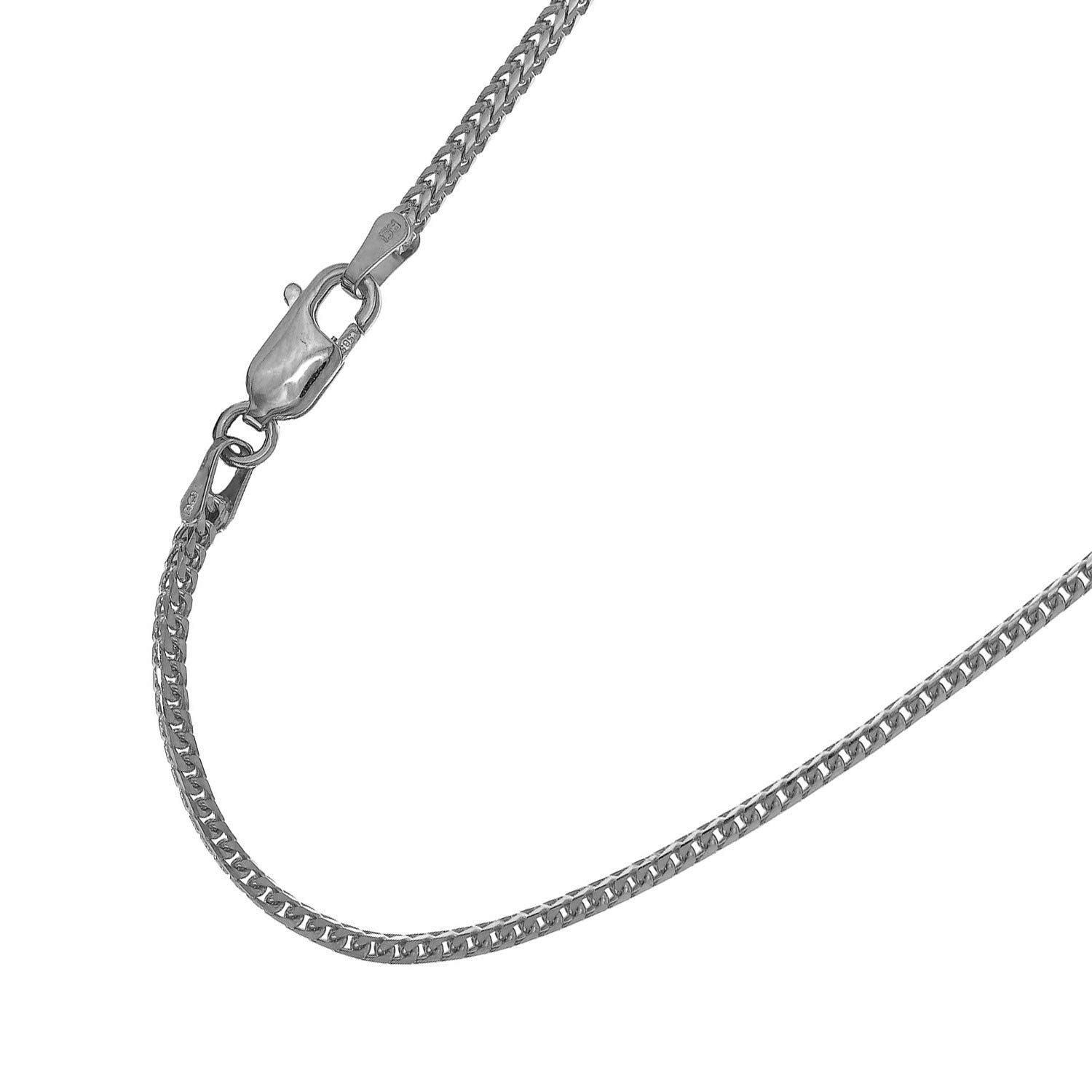 Collar de cadena Franco de 0,9 mm de oro amarillo o blanco de 14 k cierre de garra de langosta de 16"18"20" - Imagen 18 de 20