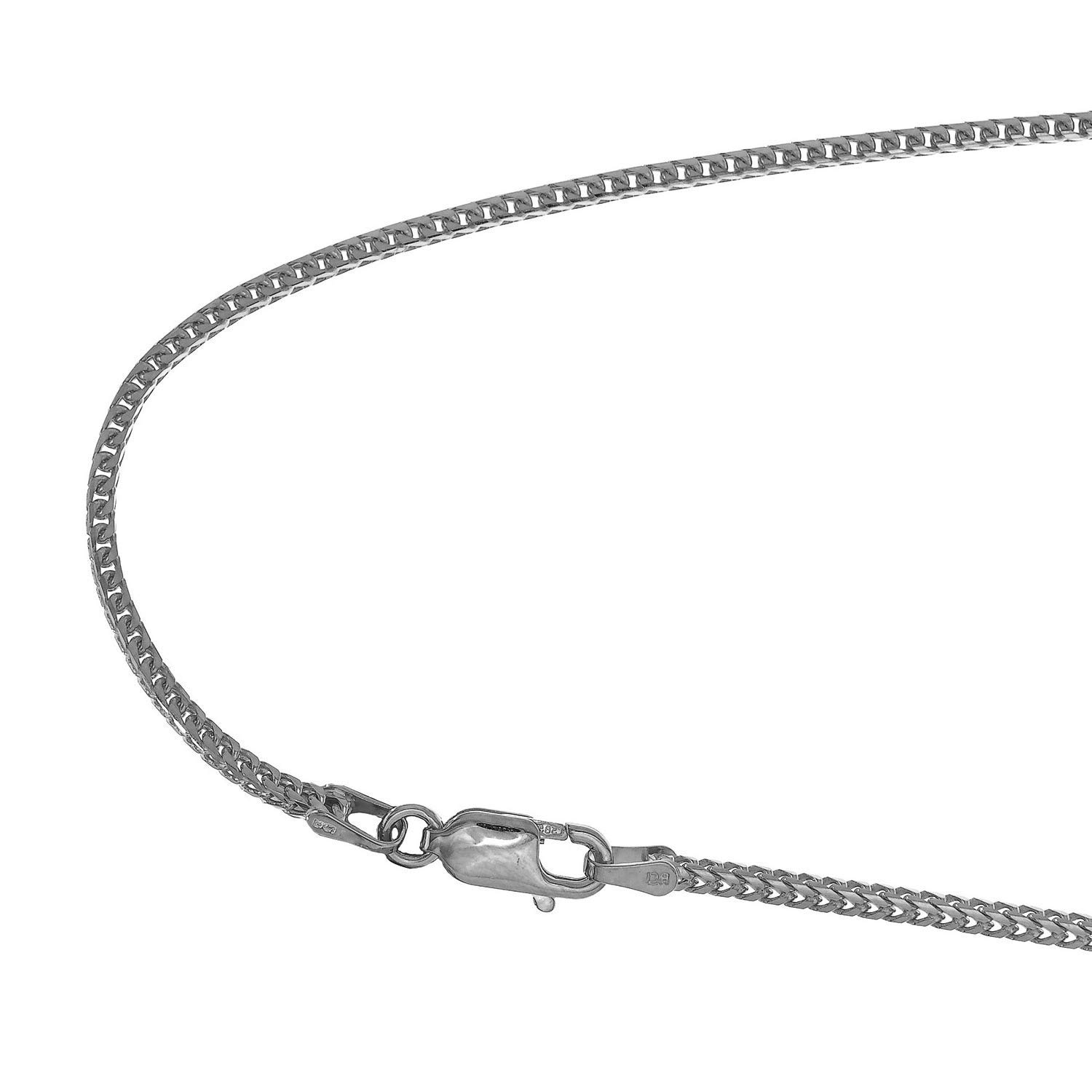 Collar de cadena Franco de 0,9 mm de oro amarillo o blanco de 14 k cierre de garra de langosta de 16"18"20" - Imagen 20 de 20