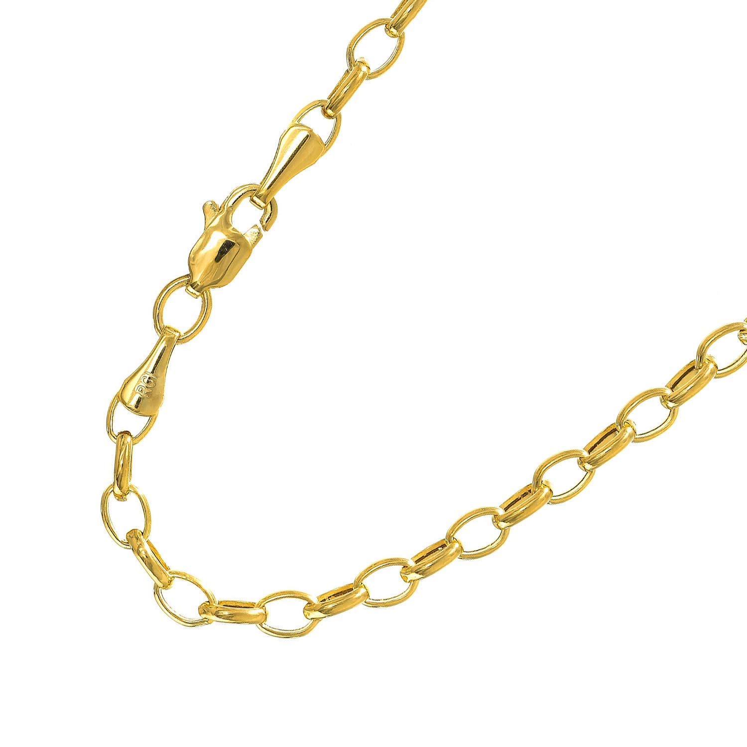 14 Karat Gelb- oder Weißgold 2,3 mm Rolo Kette Armband Halskette Karabinerverschluss - Bild 26 von 29