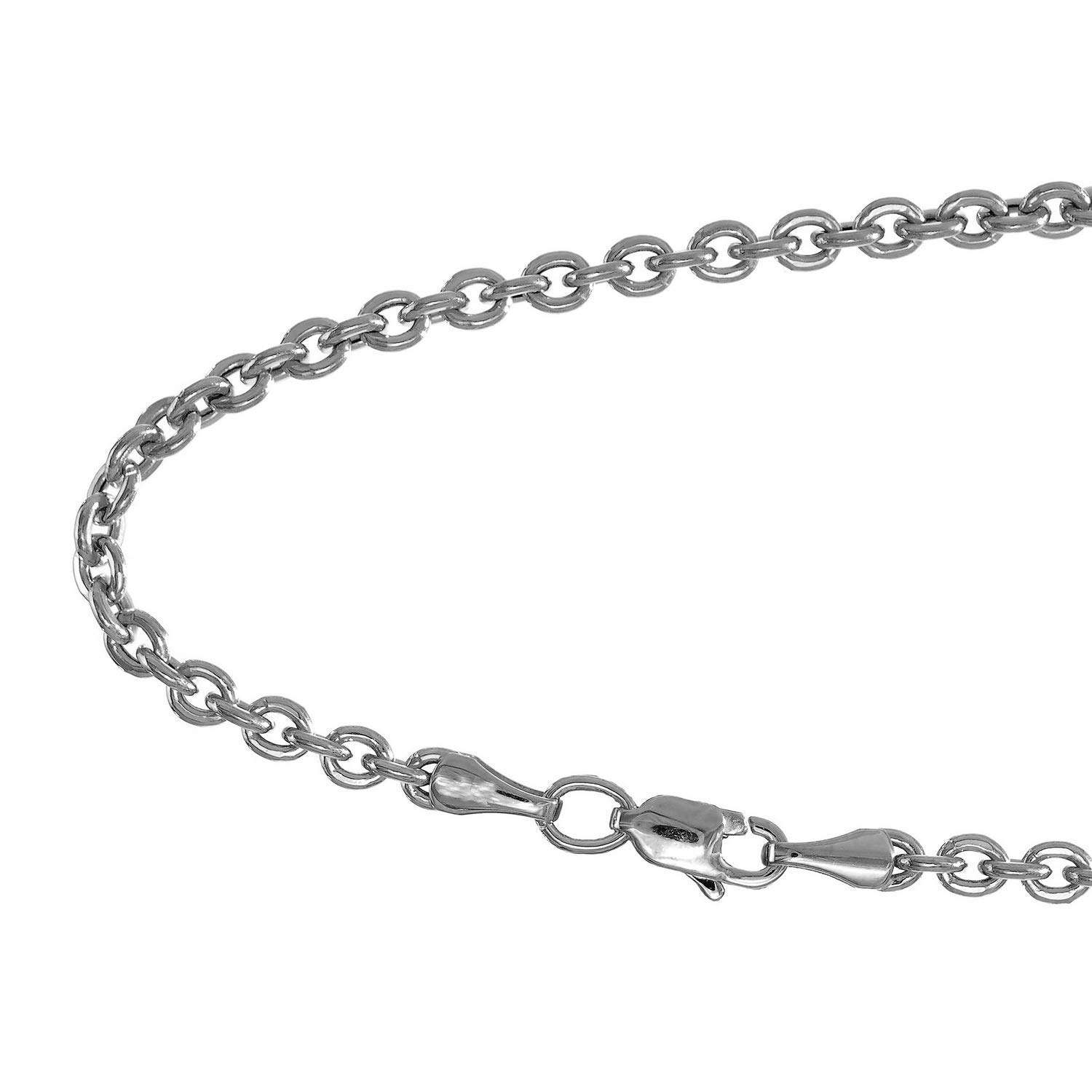 Collar de cadena forsantina de oro 14k amarillo o blanco de 2,2 mm, garra de langosta - Imagen 27 de 33