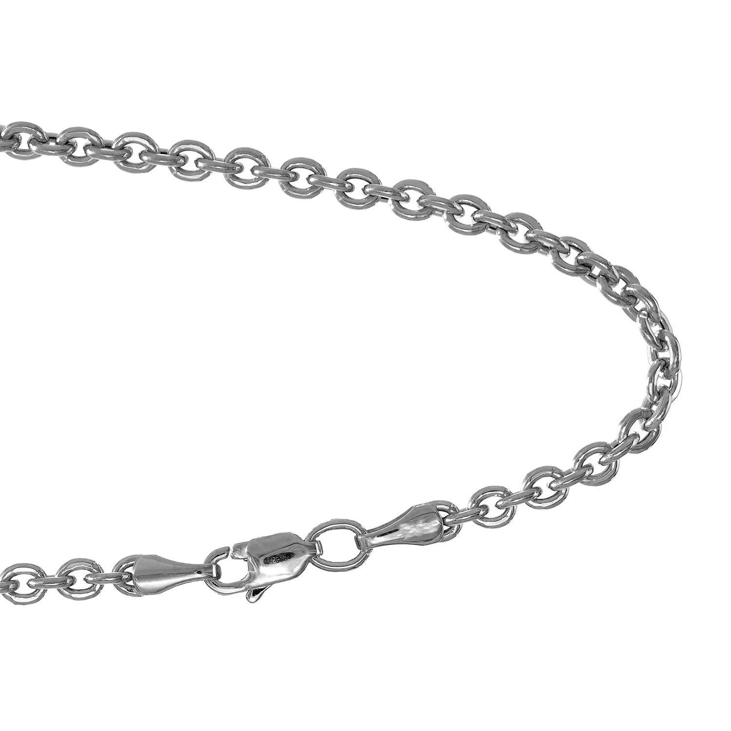 Collar de cadena forsantina de oro 14k amarillo o blanco de 2,2 mm, garra de langosta - Imagen 30 de 33