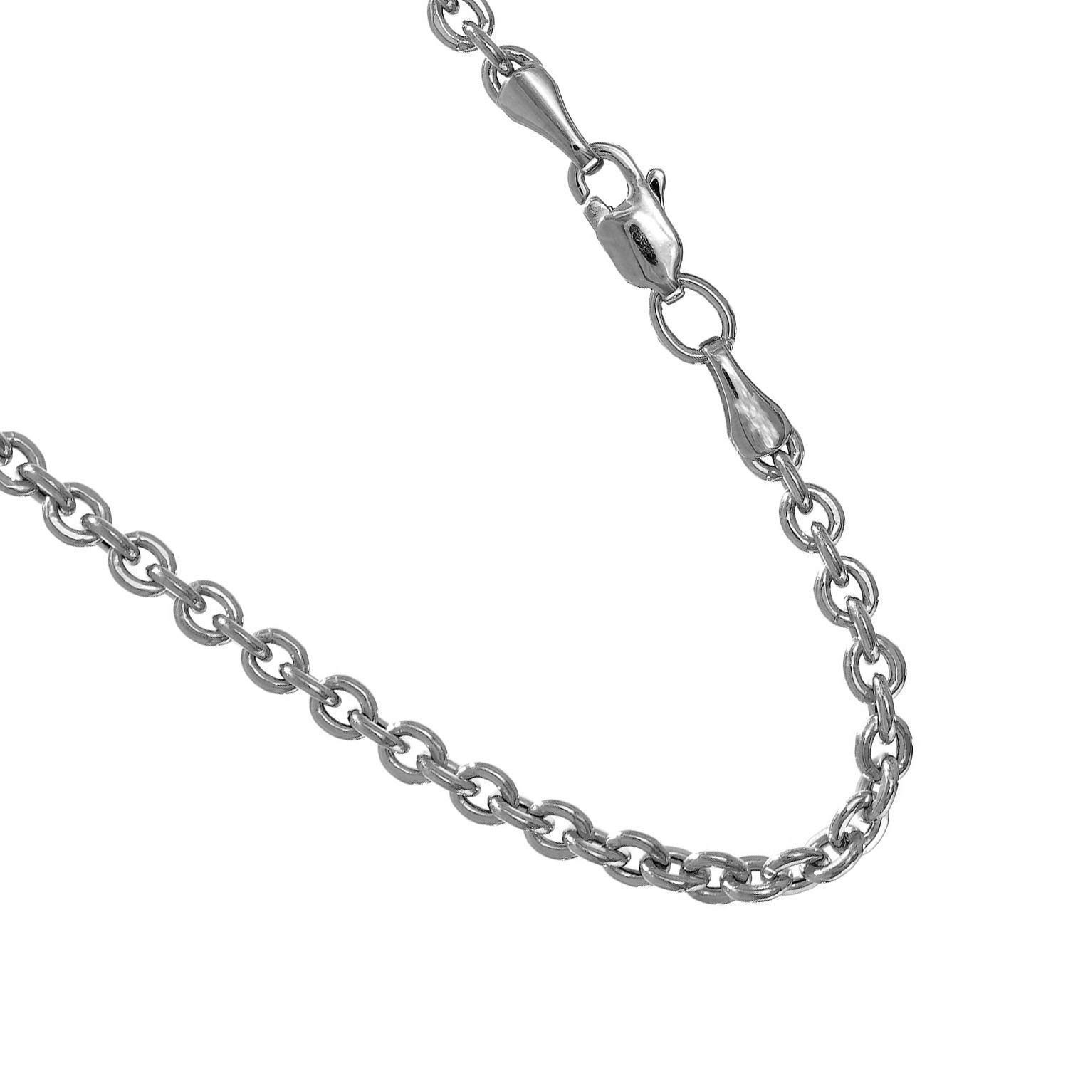 Collar de cadena forsantina de oro 14k amarillo o blanco de 2,2 mm, garra de langosta - Imagen 28 de 33