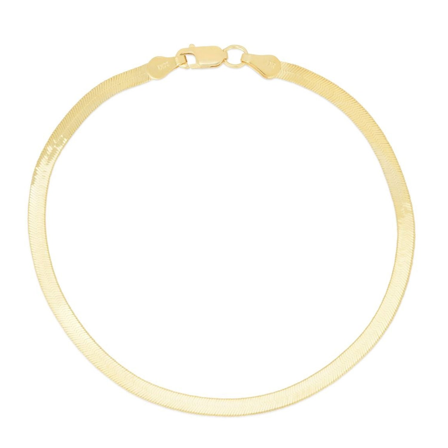 10K Yellow Gold 2.8mm Herringbone Chain & Polished Finish and Lobster Clasp - Picture 10 of 30