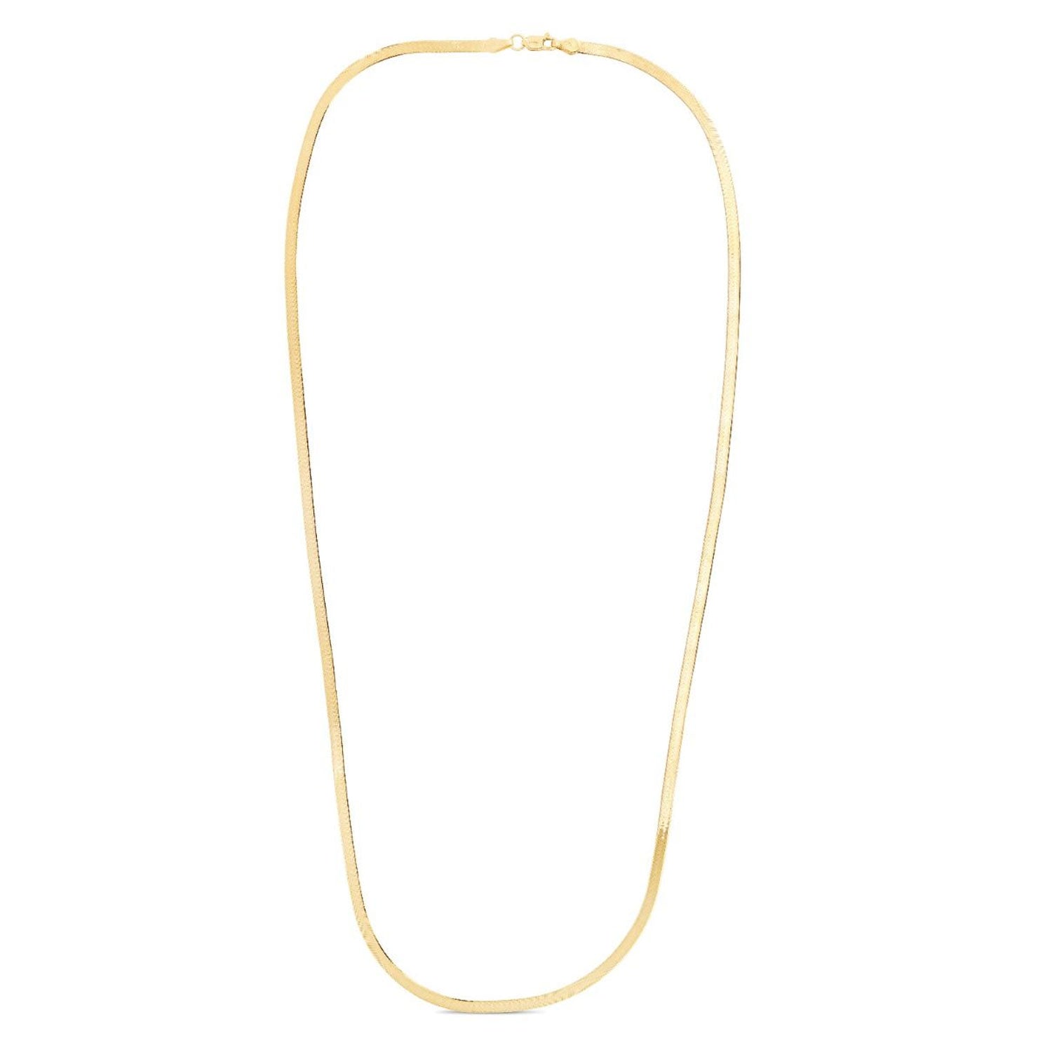 10K Yellow Gold 2.8mm Herringbone Chain & Polished Finish and Lobster Clasp - Picture 11 of 30