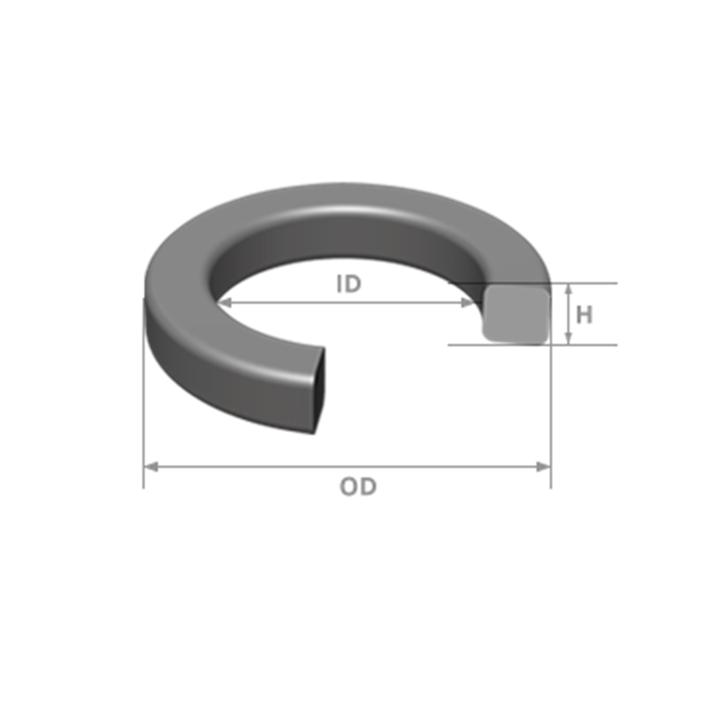 Square O-Ring (ID:6 mm, CS:2 mm, OD:10 mm) by ContractorsX