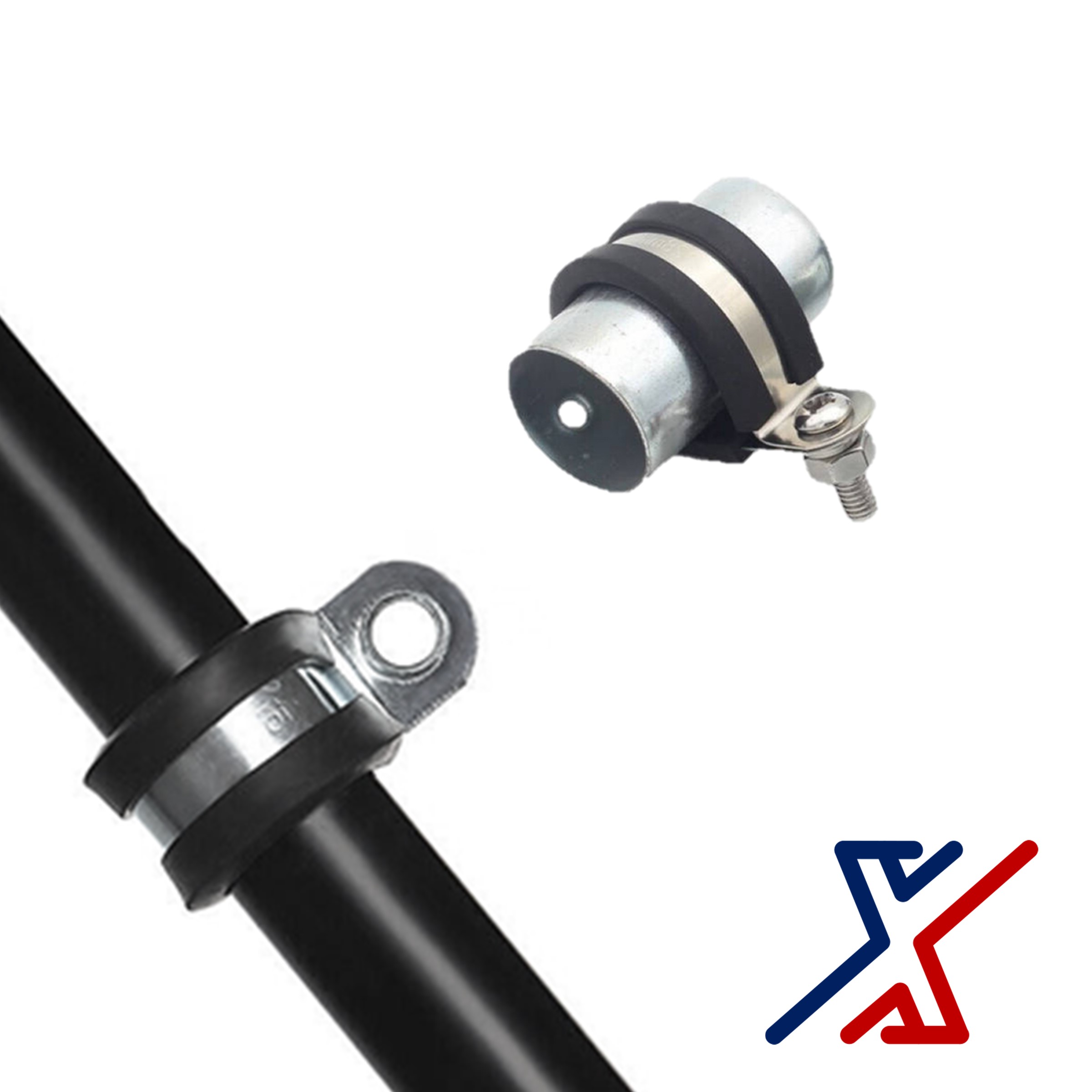 3 1/4" EPDM Rubber Insulated Zinc-Plated Steel Clamp(s) by X1 Tools