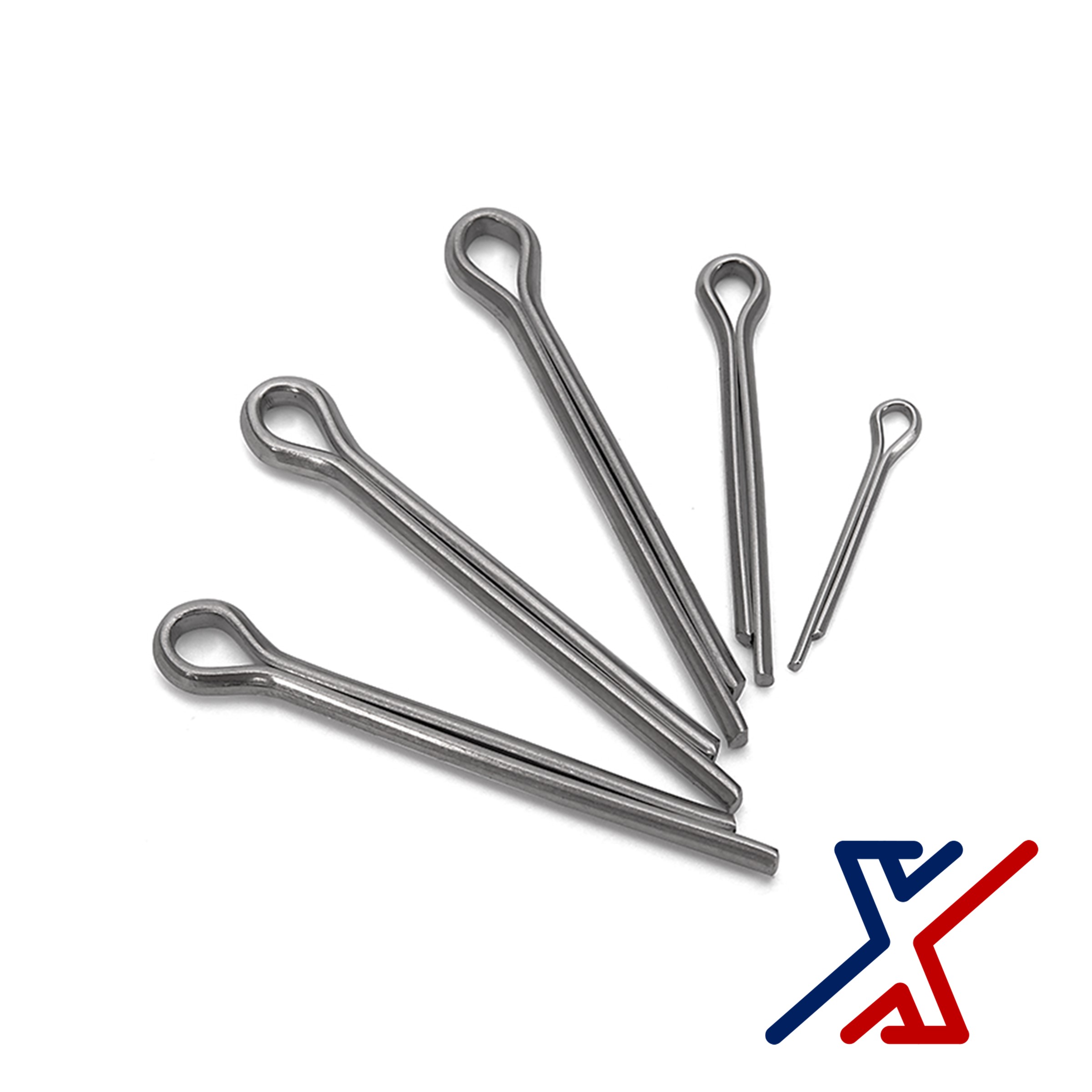 4mm. Diameter x 25.4mm. Long Zinc-Plated Carbon Steel Cotter Pin by X1 Tools