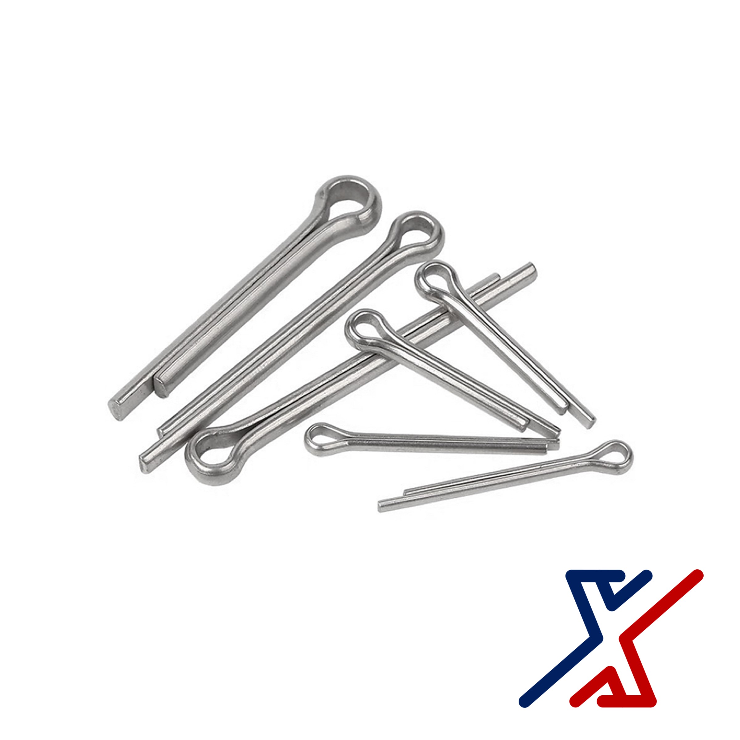 6.4mm. Diameter x 38.1mm. Long Zinc-Plated Carbon Steel Cotter Pin by X1 Tools
