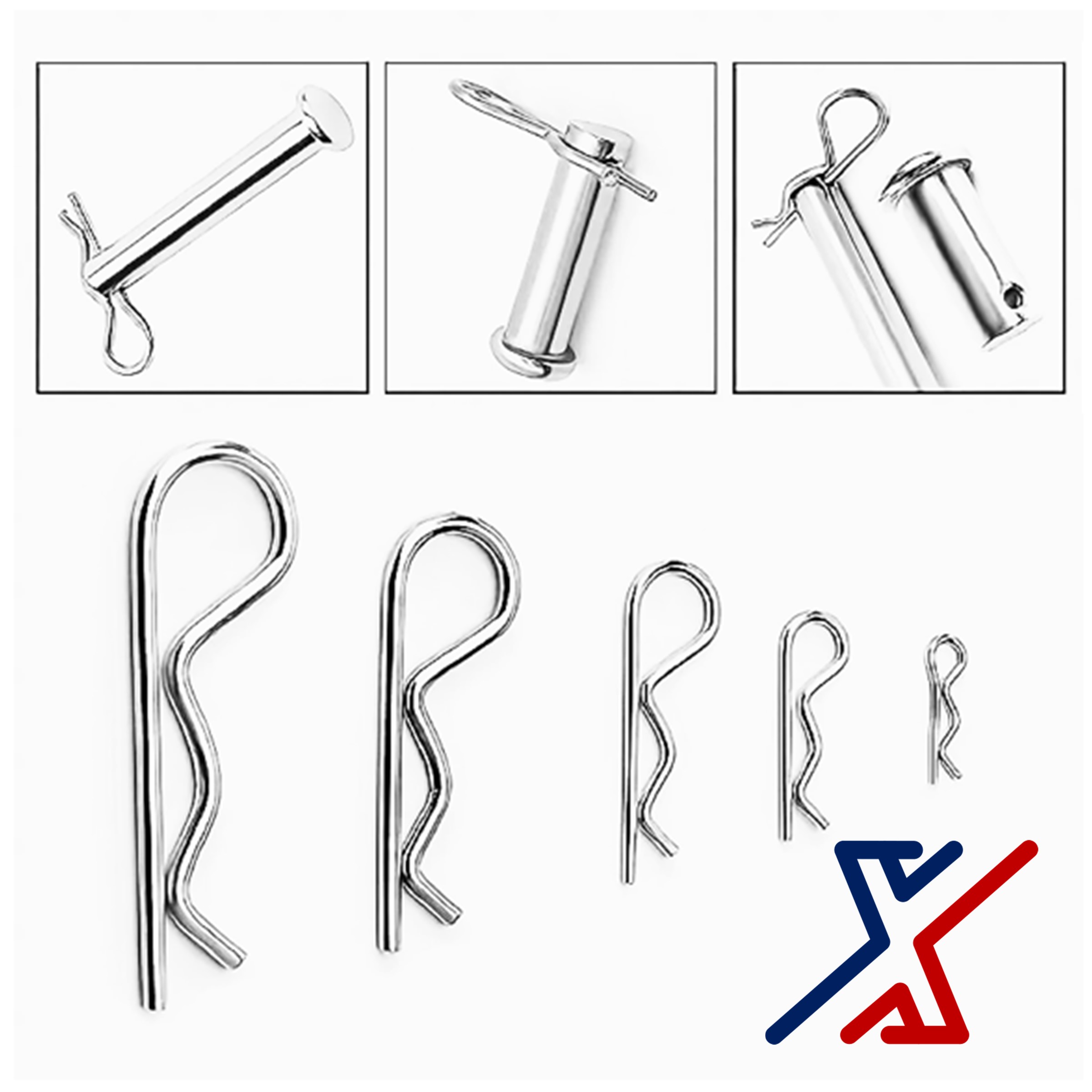 3/32" x 1-3/16" AHK Clip-Pin / Haarnadel Clip / R-Pin - Bild 11 von 80