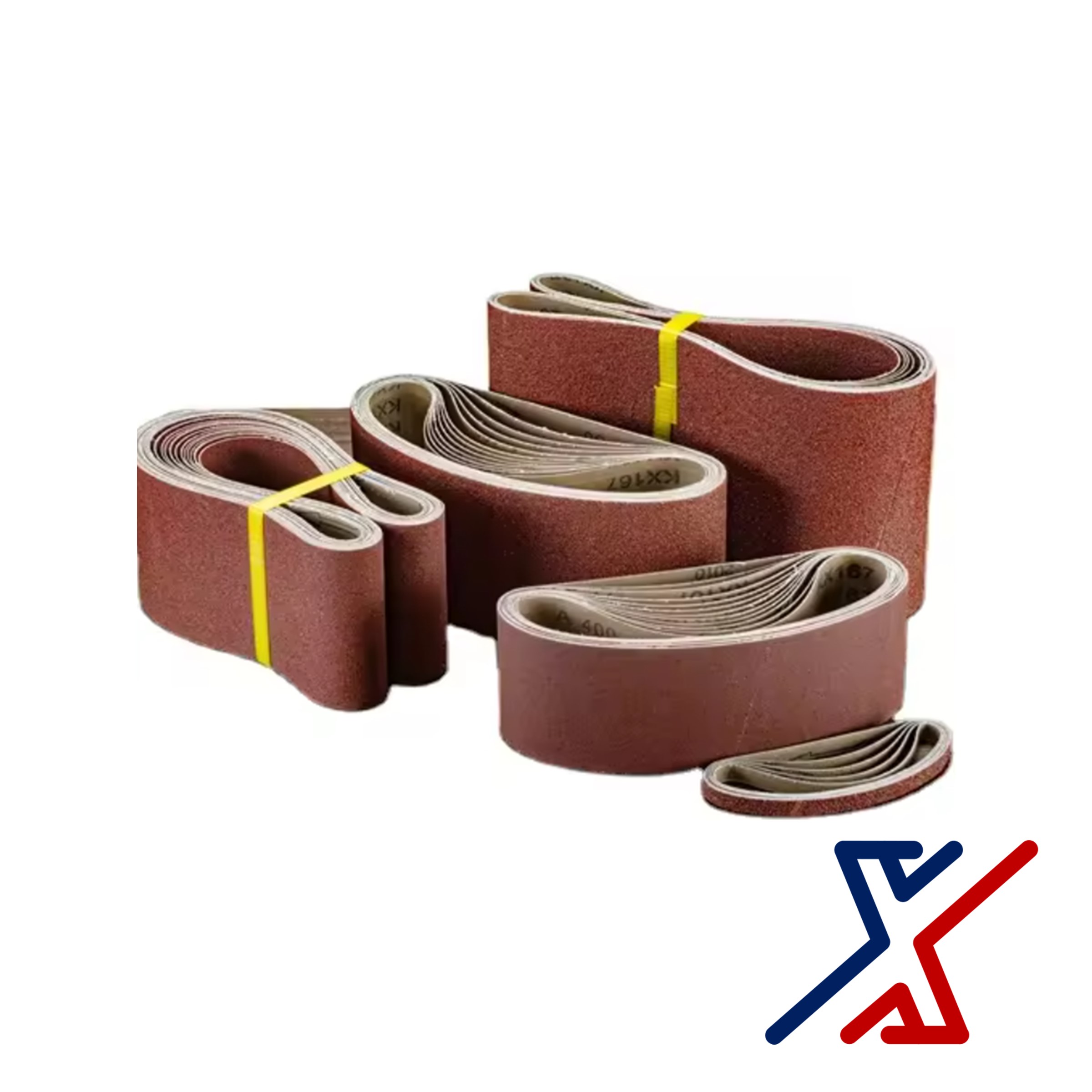 1/4" x 12 3/4" 100 Grit Cloth Backed Aluminum Oxide Sanding Belts by X1Tools