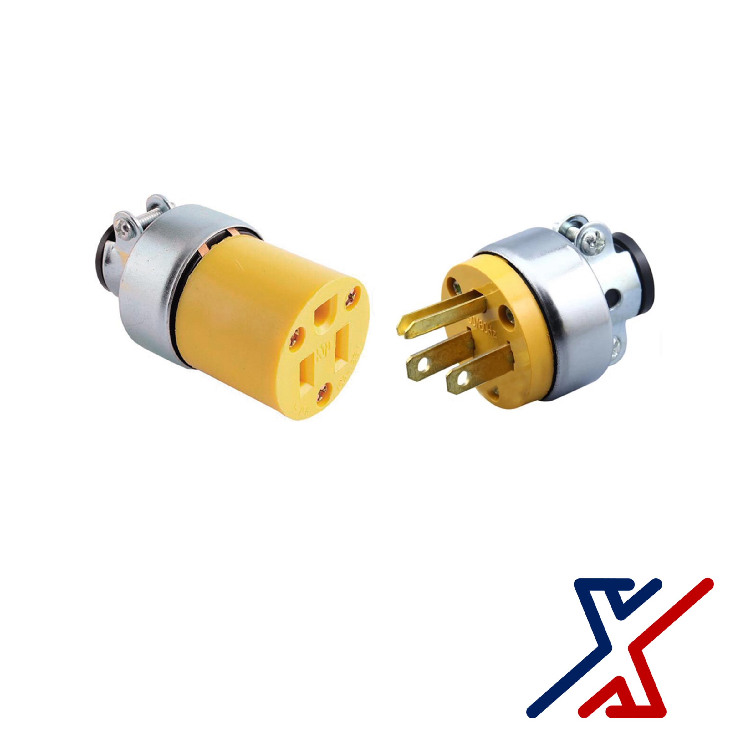 3 Prong, 110v Replacement Male & Female Electrical Plug (1-120 Sets) by X1 Tools - Picture 16 of 32