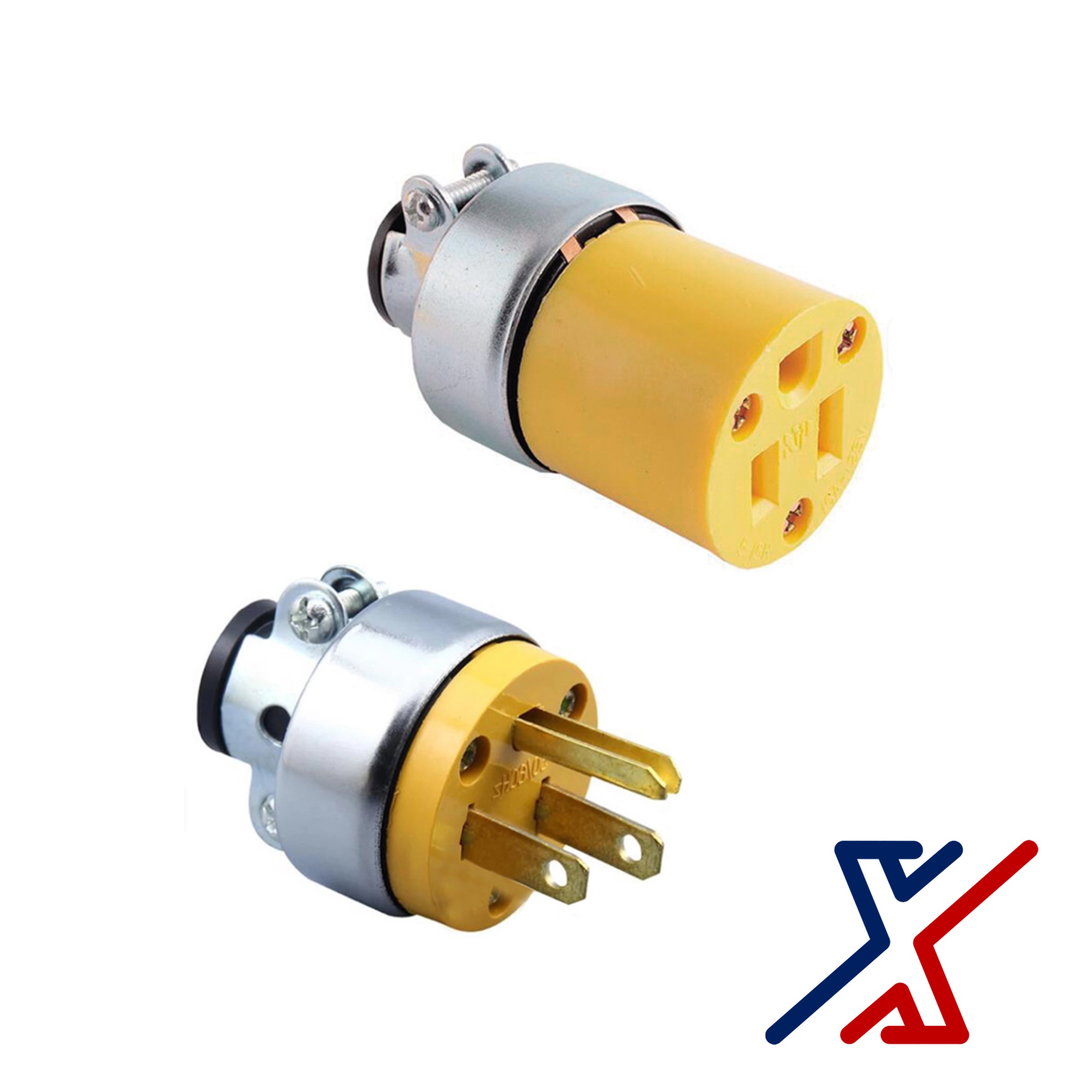 3 Prong, 110v Replacement Male & Female Electrical Plug (1-120 Sets) by X1 Tools - Picture 11 of 32