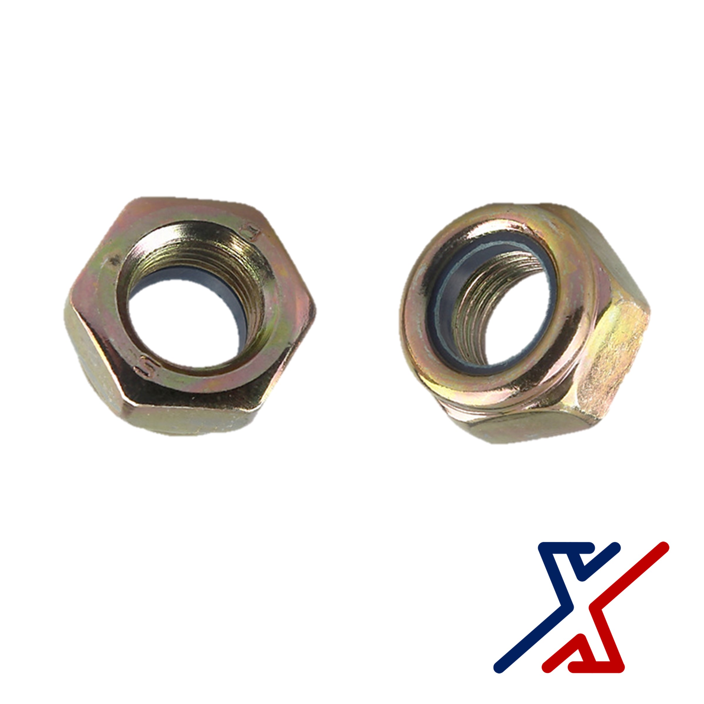 3/8"-16 Ultra H.P. Yellow Zinc Plated Grade 8 Steel Nylon-Insert Locknuts
