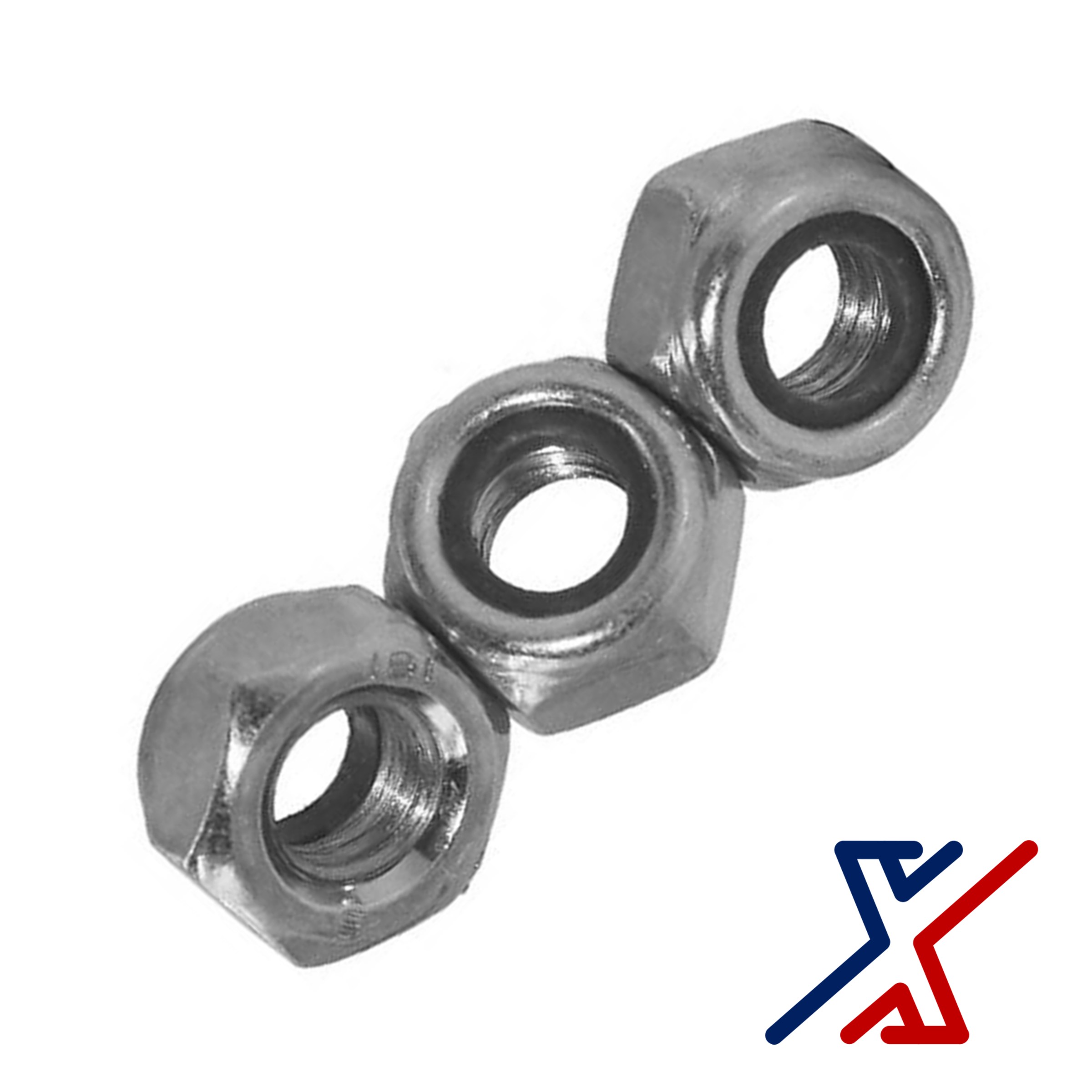 M16 × 2 mm Performance Zinc-Plated Steel Nylon-Insert Locknuts by X1Tools