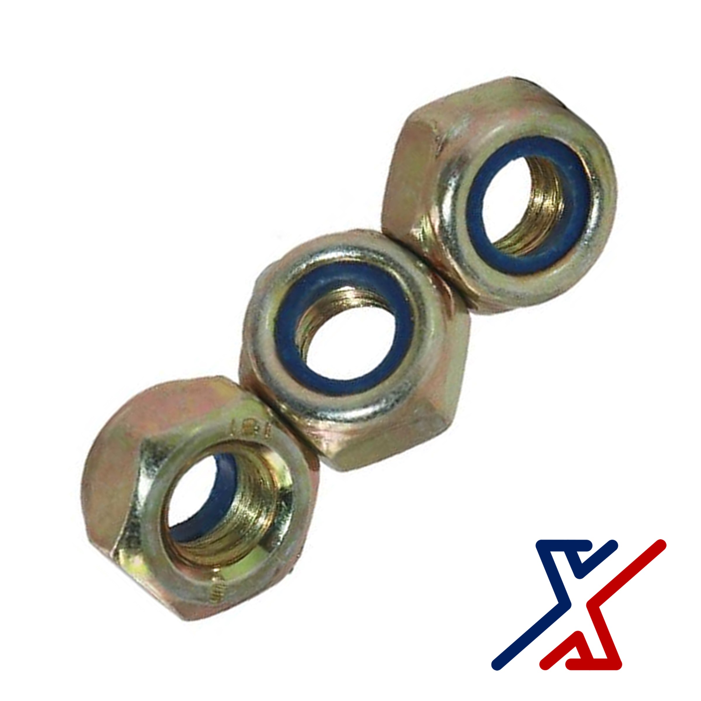 4-40 Hi Performance Brass Nylon-Insert Locknuts by X1Tools