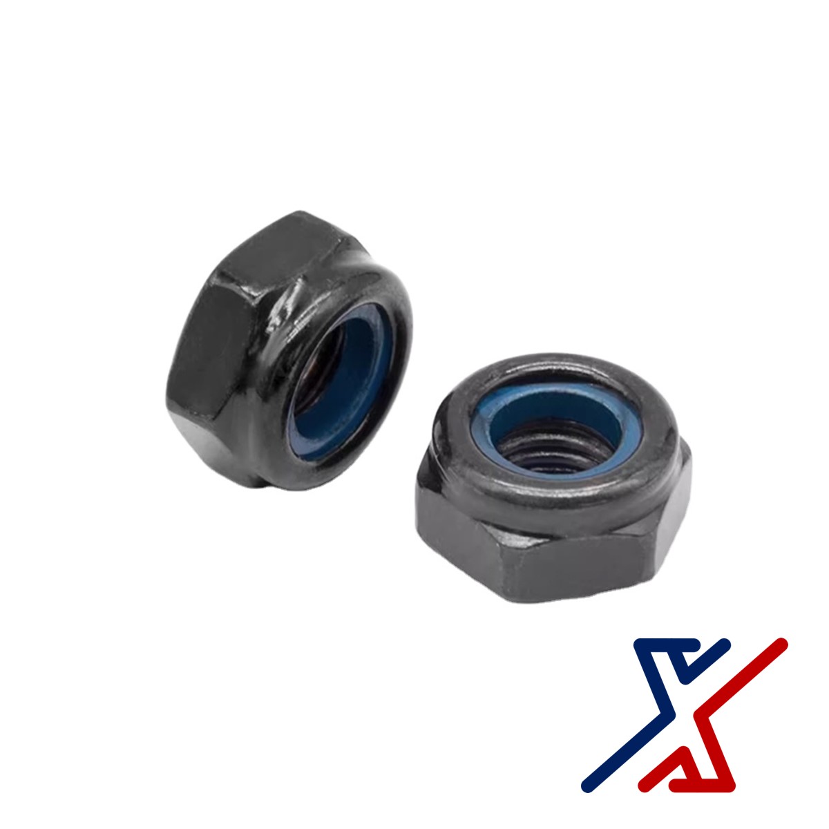10-32 Performance Black-Zinc-Plated Steel Thin-Profile Nylon-Insert Locknuts