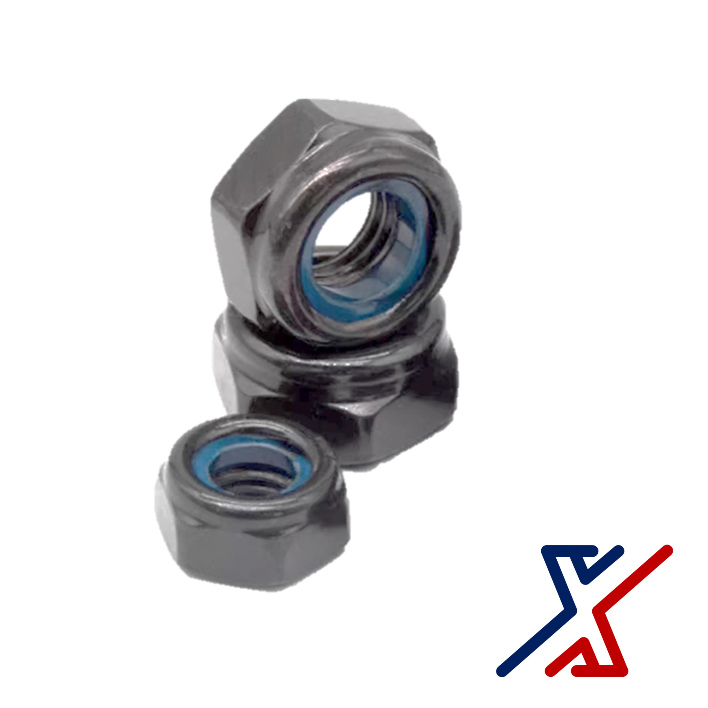 8-32 Black-Oxide C.R.18-8 Stainless Steel Thin-Profile Nylon-Insert Locknuts
