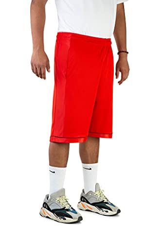 North 15 Men's Closed Mesh Athletic Basketball Shorts with Side Pockets - Zdjęcie 7 z 8