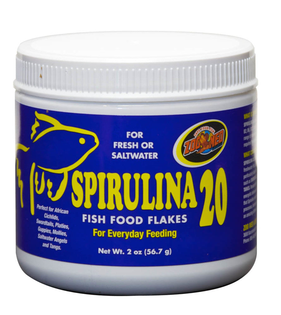 Zoo Med Spirulina 20 Fish Food Flakes