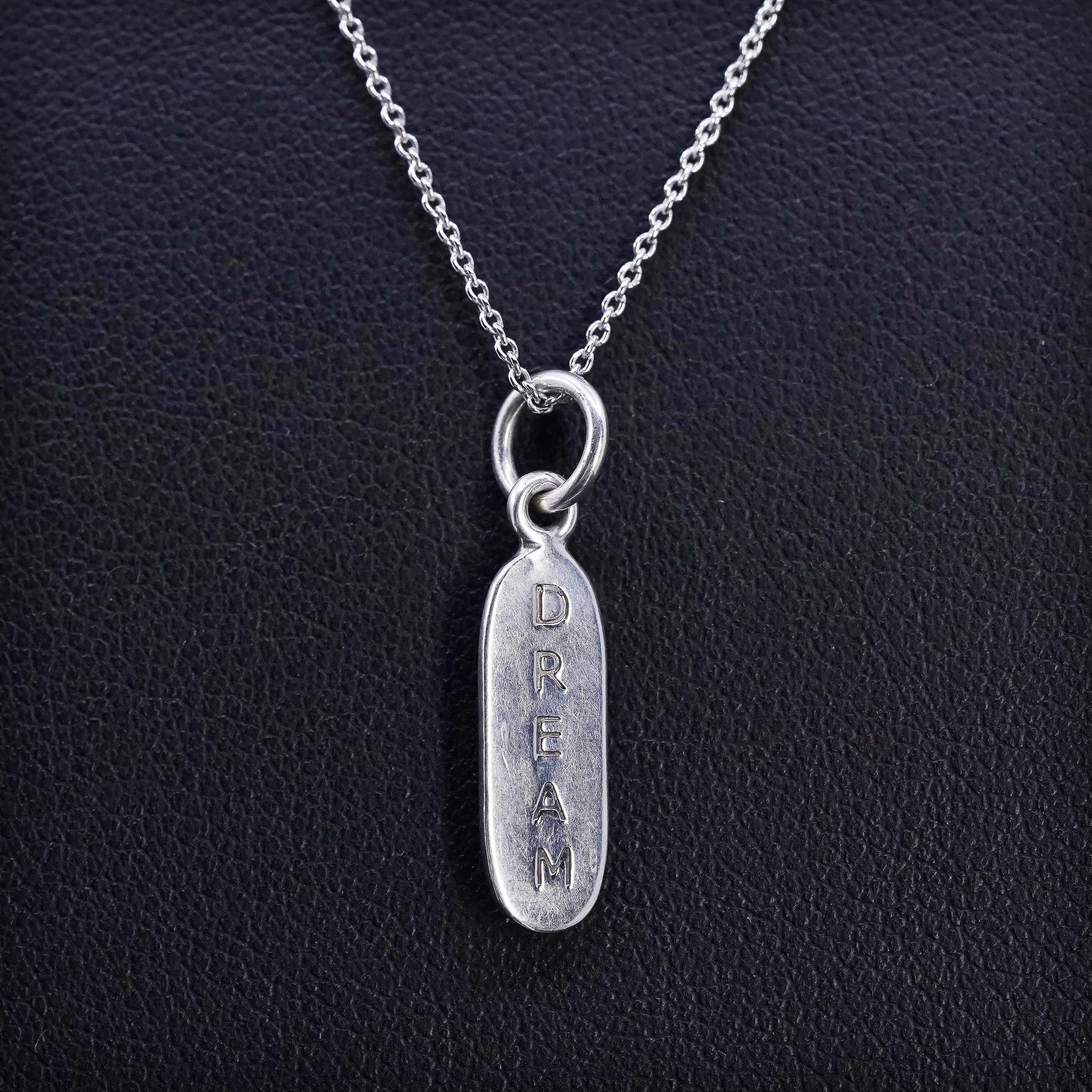 18” 1mm, vintage sterling silver 925 circle chain necklace with tag pendant detailed image 3