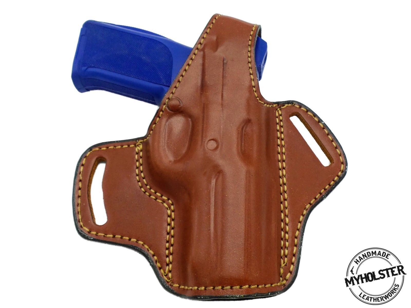 Premium OWB Leather Belt Holster – Secure  Fits S&W MP  M2.0 9,40 4.25"