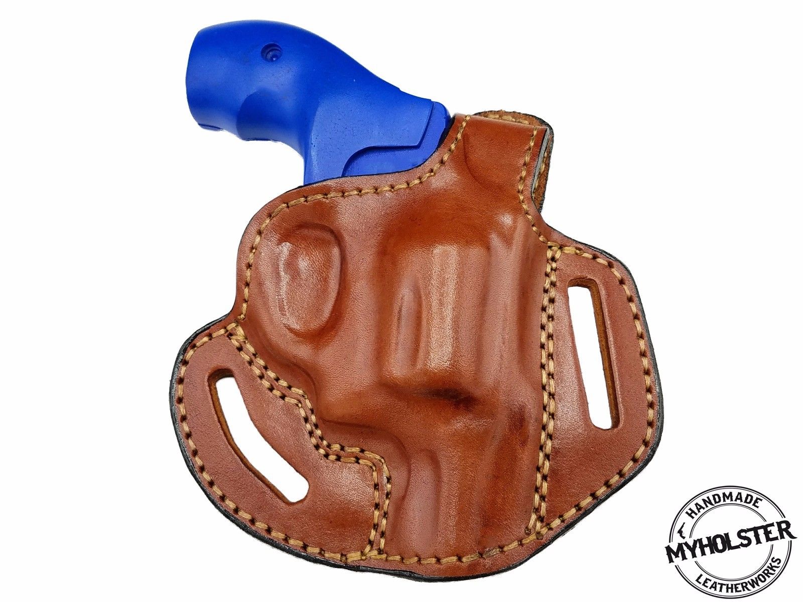 Right-Hand Leather OWB Holster With Thumb Break For Ruger SP101 3" Revolver