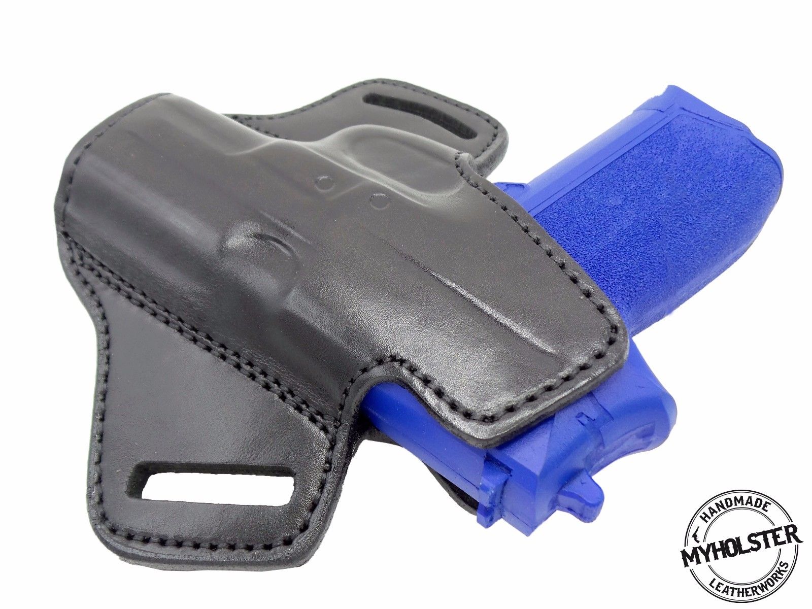 Premium Quality Black Open Top Pancake Style OWB Holster Fits S&W SW99 - Picture 9 of 9