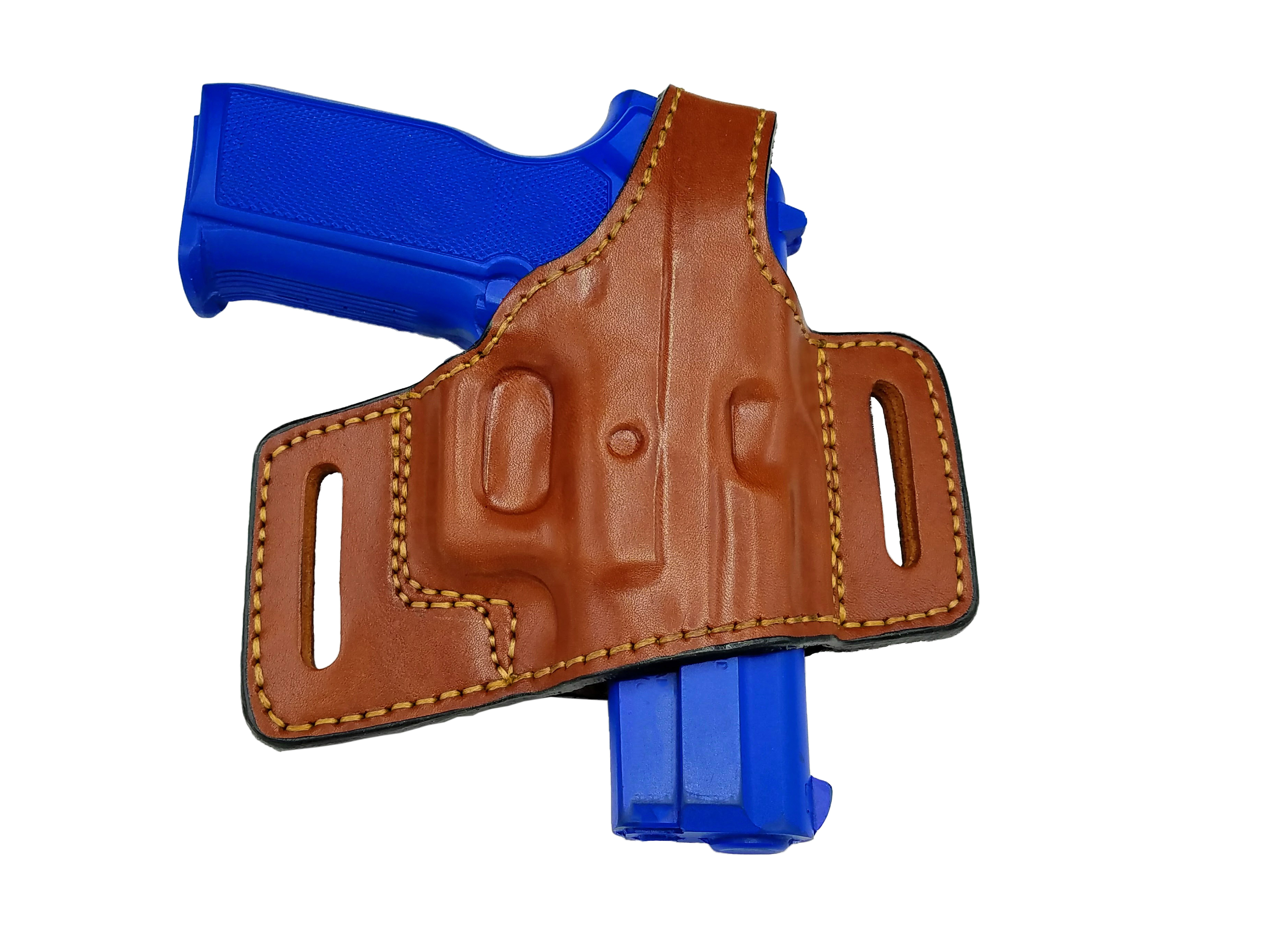 OWB Quick Draw Leather Holster W/Thumb-Break Fits Sig P226R DAK W/RAILS - Picture 3 of 4