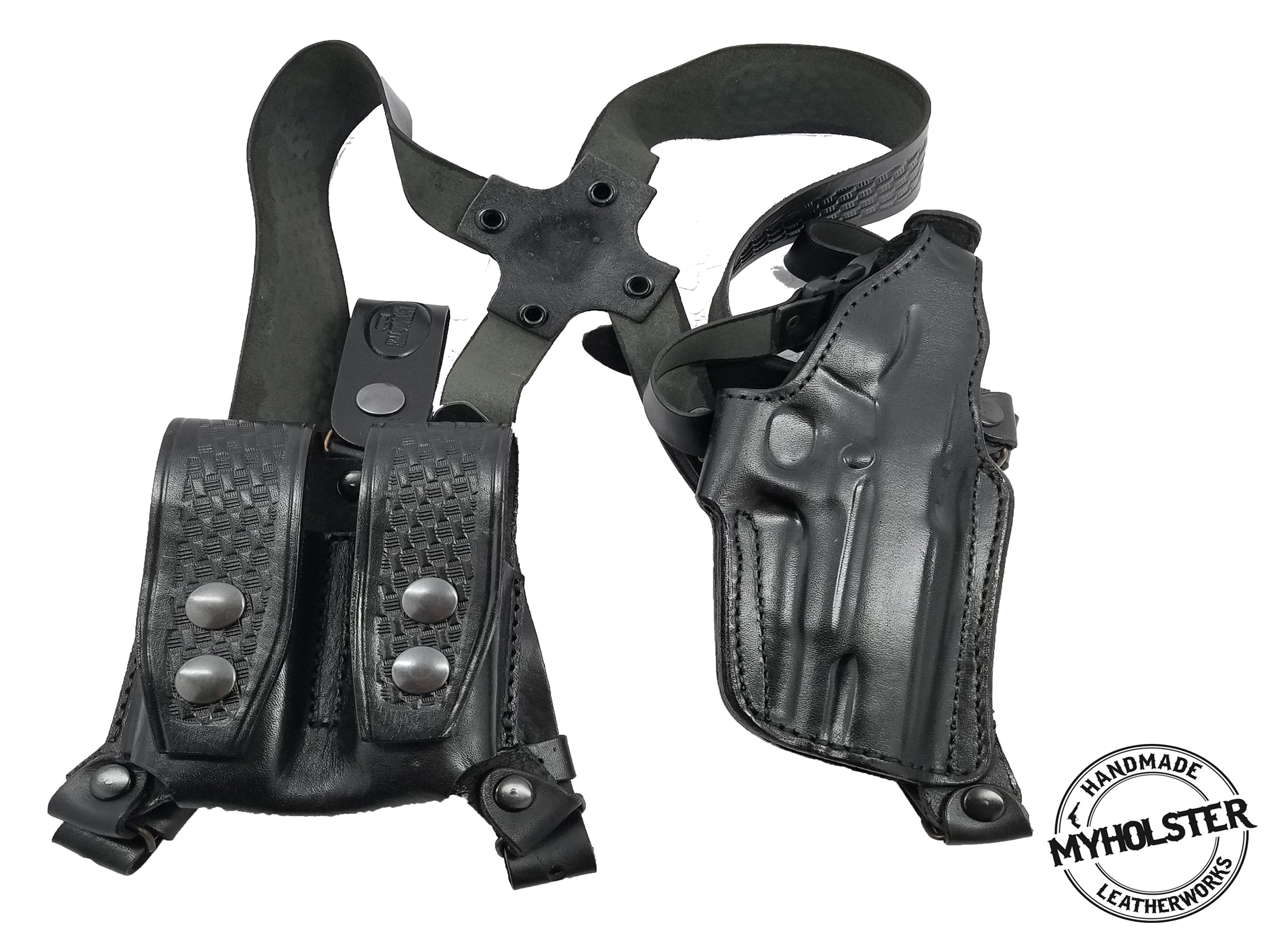 Shoulder Holster System with Double Mag Pouch Fits 1911 4",5"
