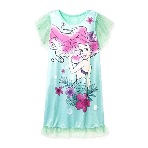 Ariel Little Mermaid Satin and Tulle Aqua Green Nightgown, Gown - Picture 2 of 4