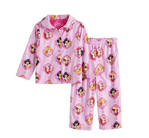 Disney Princess Toddler Girl 2-Piece Flannel Print Pajama Set - Picture 2 of 2