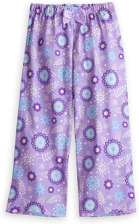 Disney Frozen Anna and Elsa Polyester Jersey Pajama Top, Floral PJ Pants Set - Picture 9 of 15
