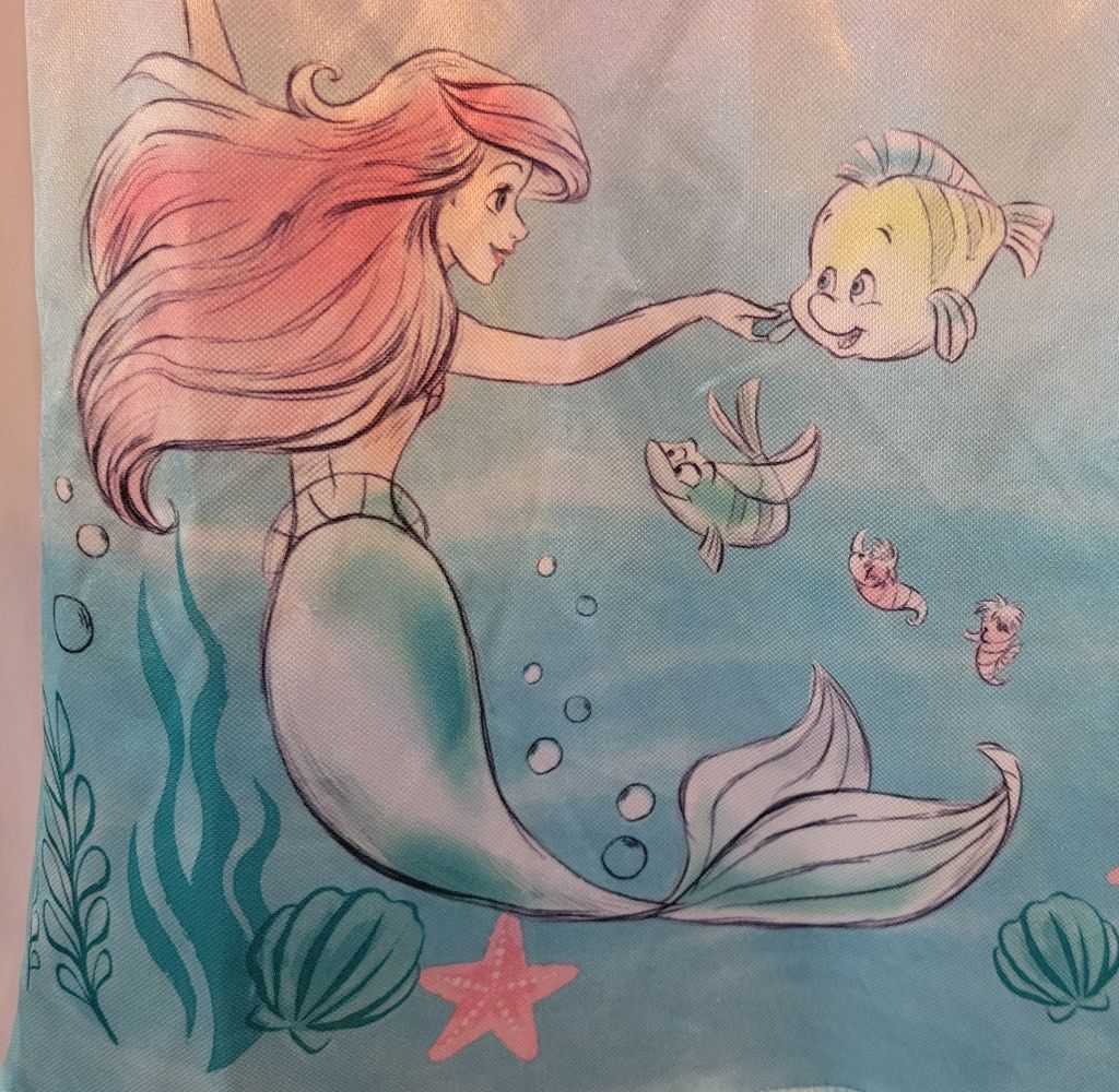 Disney Little Mermaid Ariel and Flounder Girl's Satinet Tulle Nightgown - Picture 5 of 6