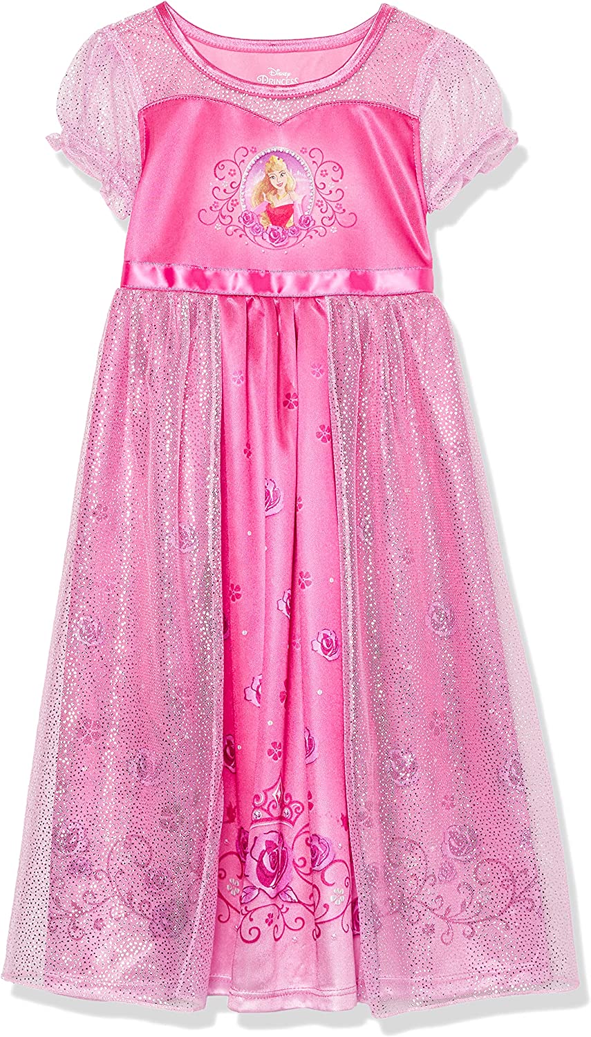 Sleeping Beauty Aurora Toddler Girl's Fancy Pink Tulle Nightgown - Picture 7 of 9